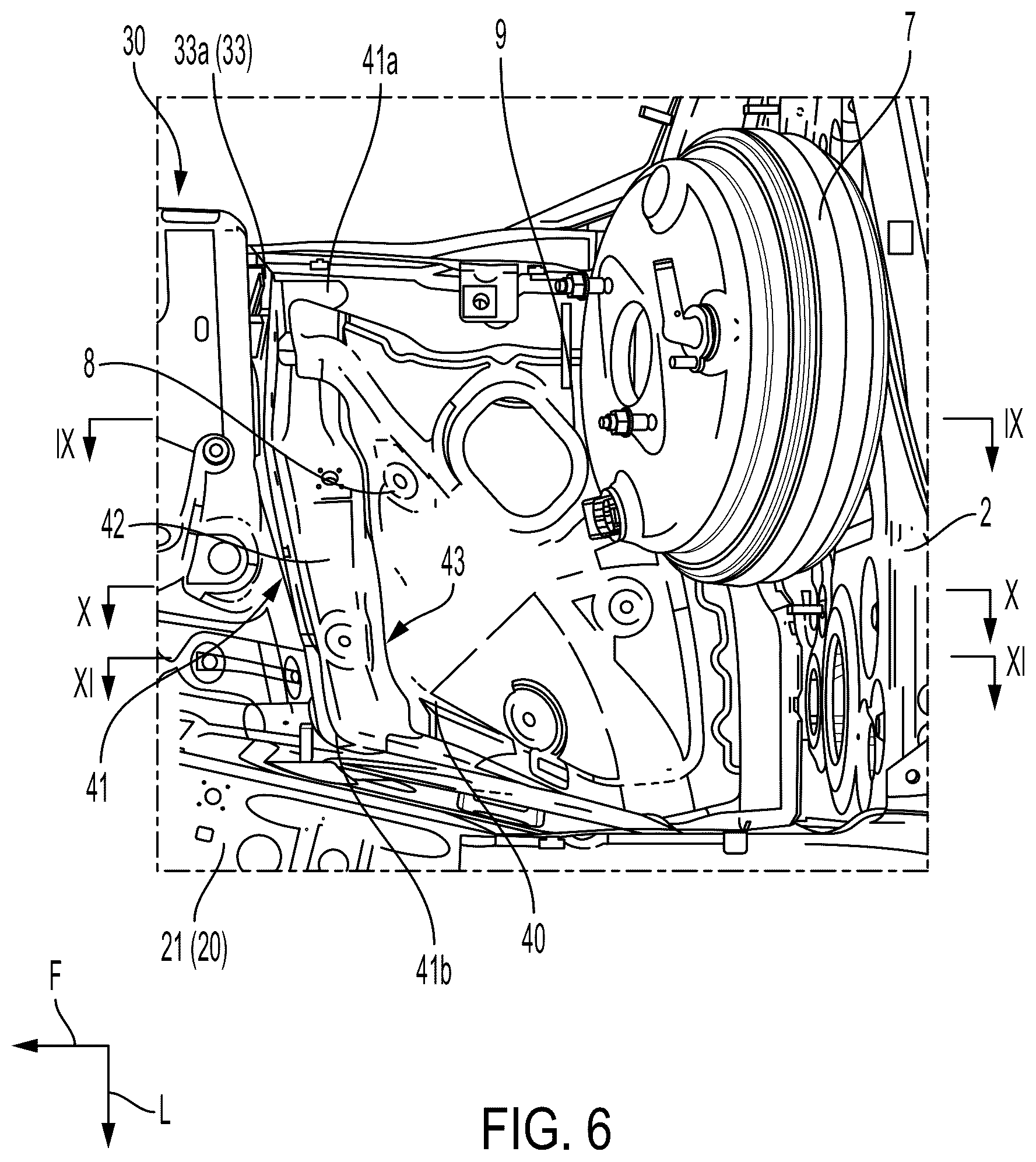 Patent US12134422 Figure 6 – Vehicle front body structure