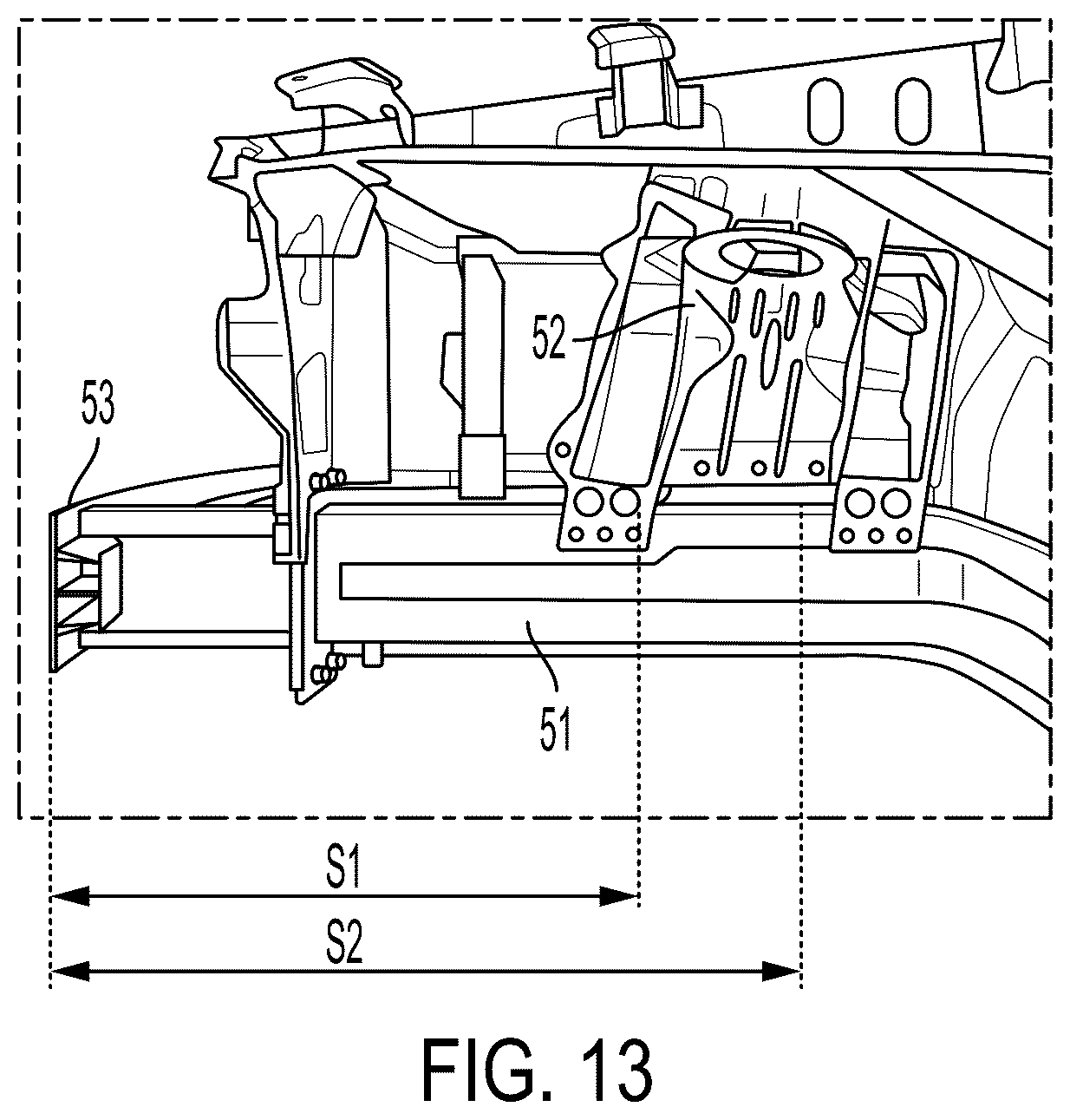 Patent US12134422 Figure 11 – Vehicle front body structure