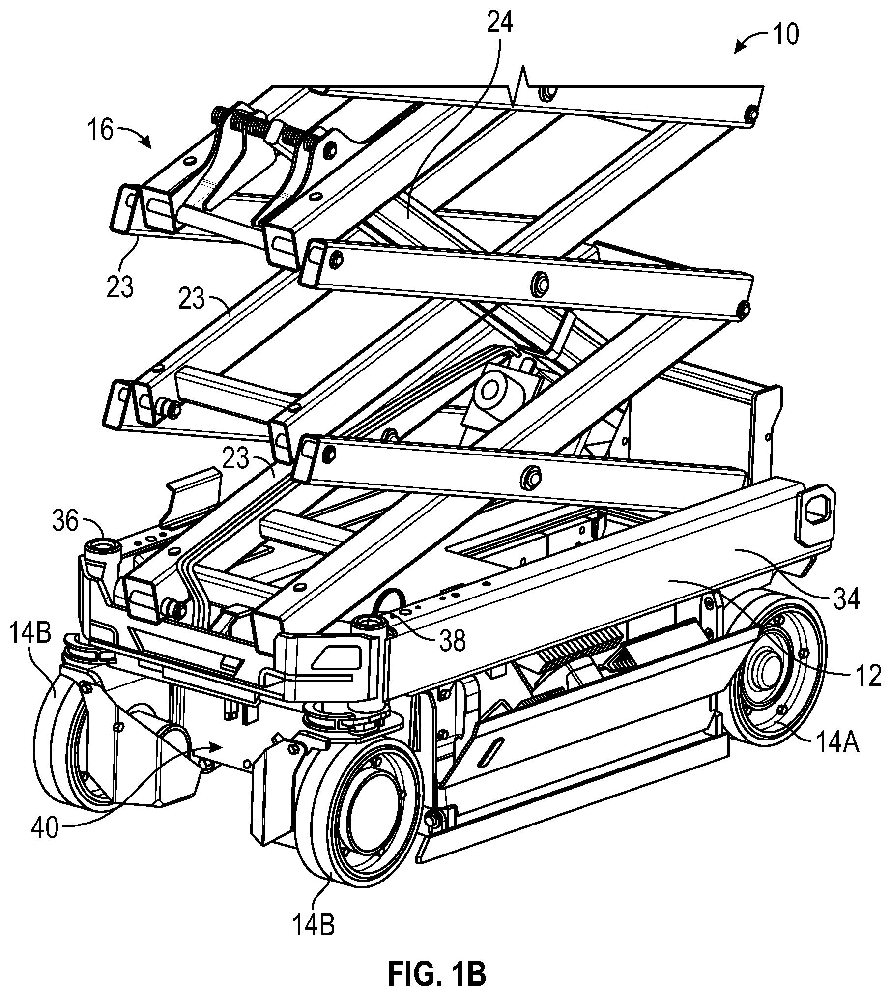 Patent US12134428 Figure 2 – Lift steering systems and methods