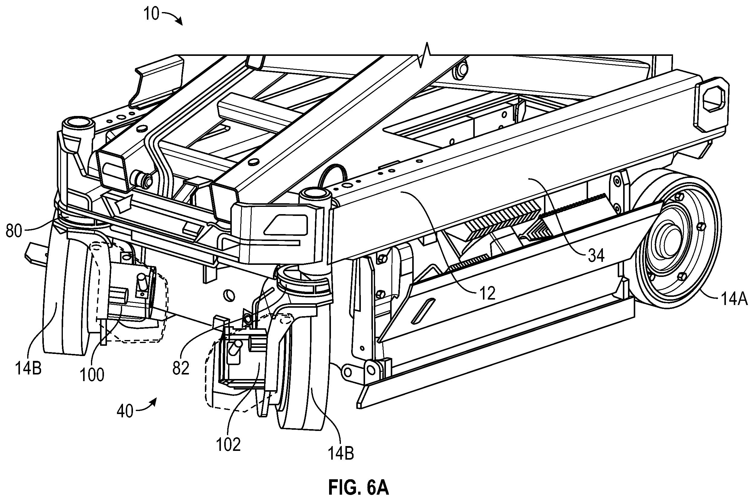 Patent US12134428 Figure 7 – Lift steering systems and methods