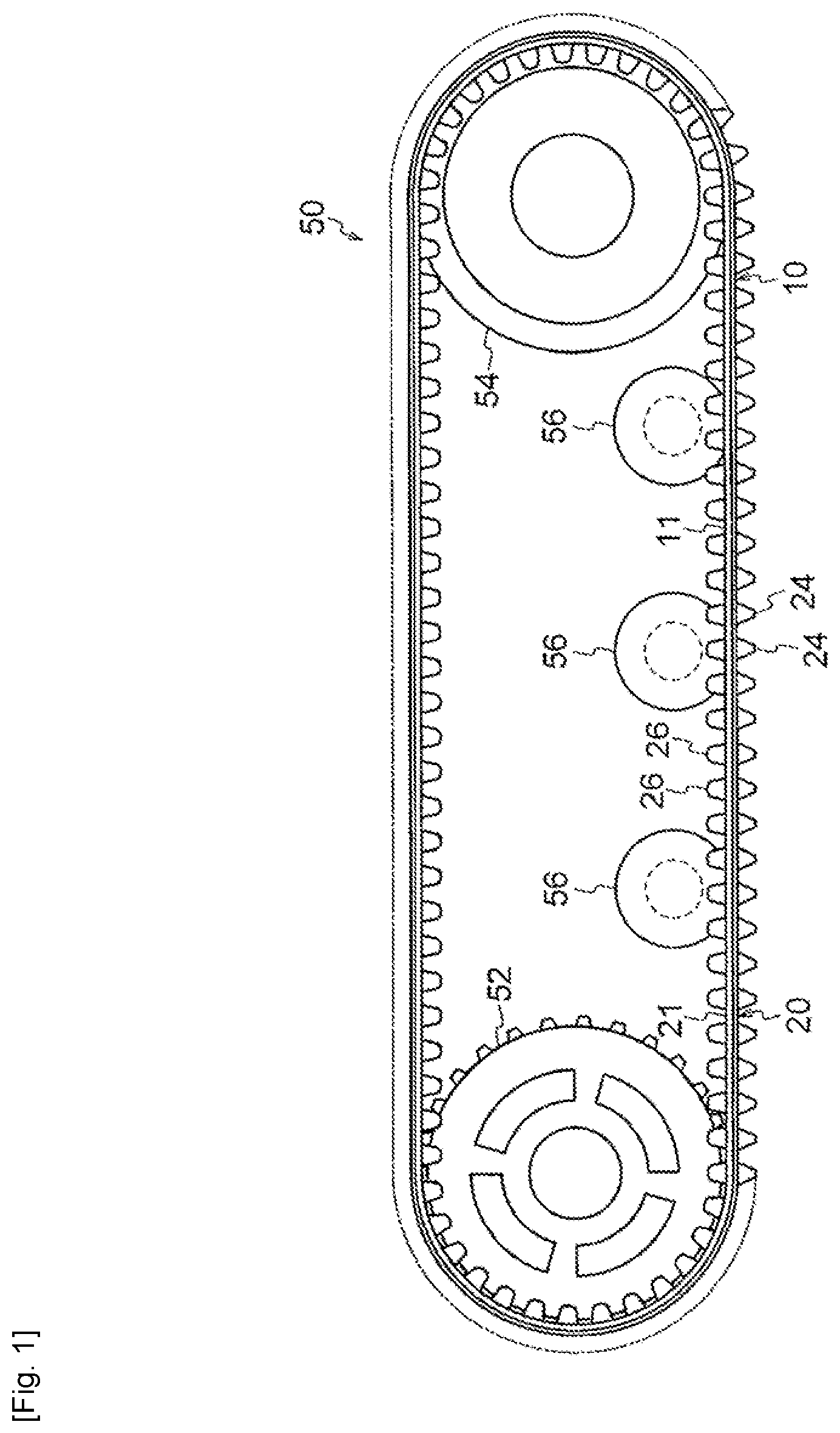 Patent US12134430 Figure 1 – Core bar for elastic crawler and elastic crawler using core bar