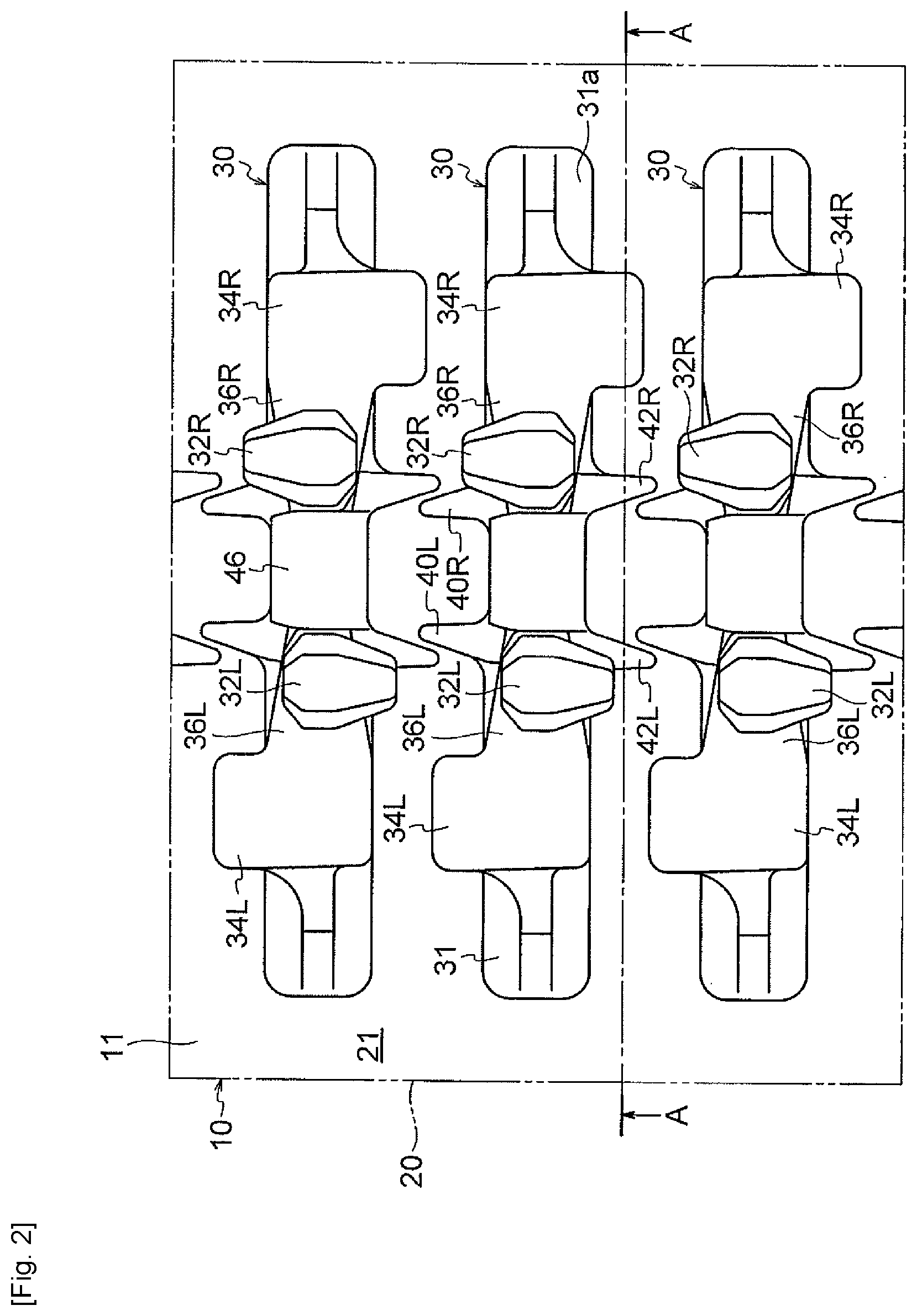 Patent US12134430 Figure 2 – Core bar for elastic crawler and elastic crawler using core bar