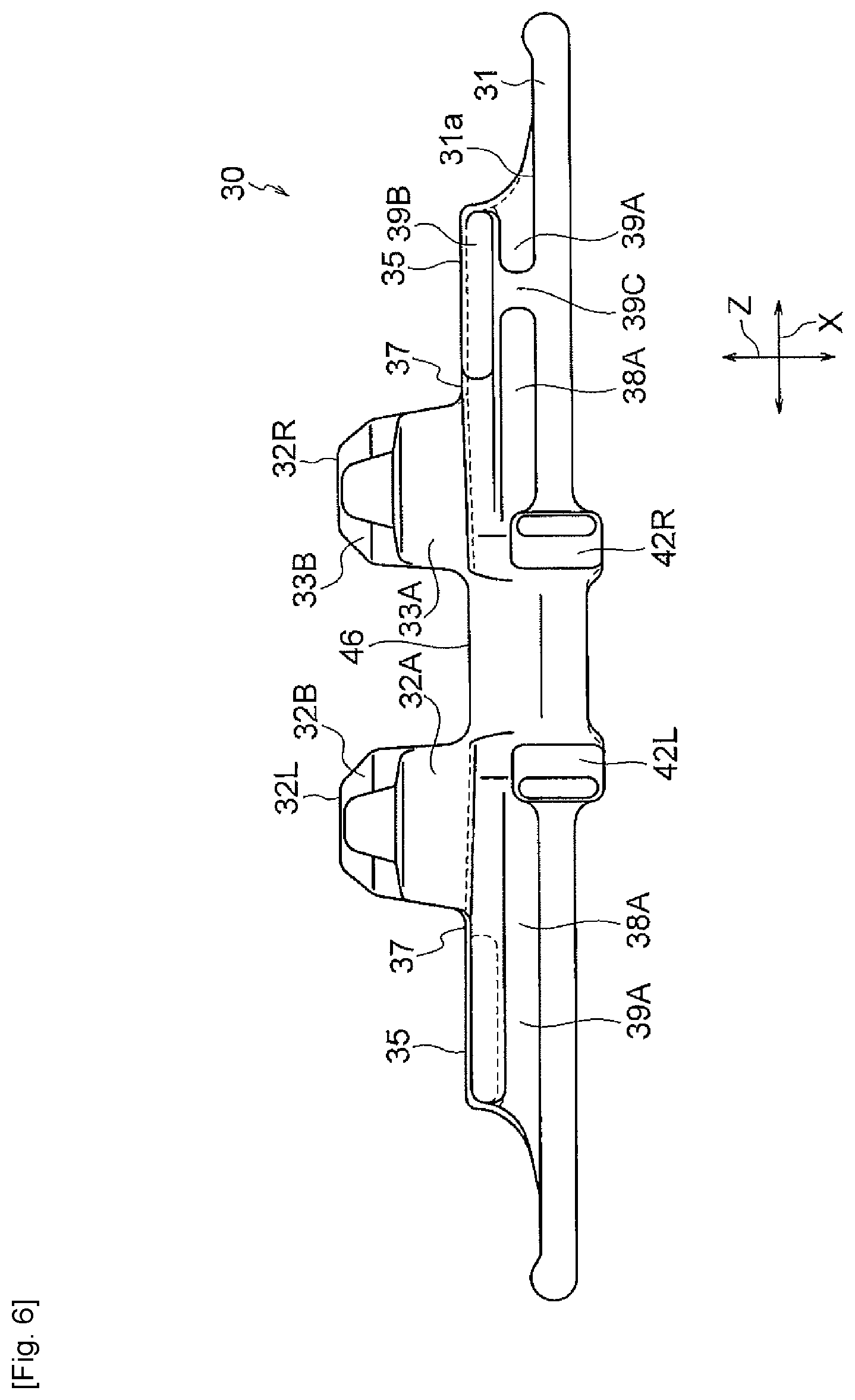 Patent US12134430 Figure 6 – Core bar for elastic crawler and elastic crawler using core bar