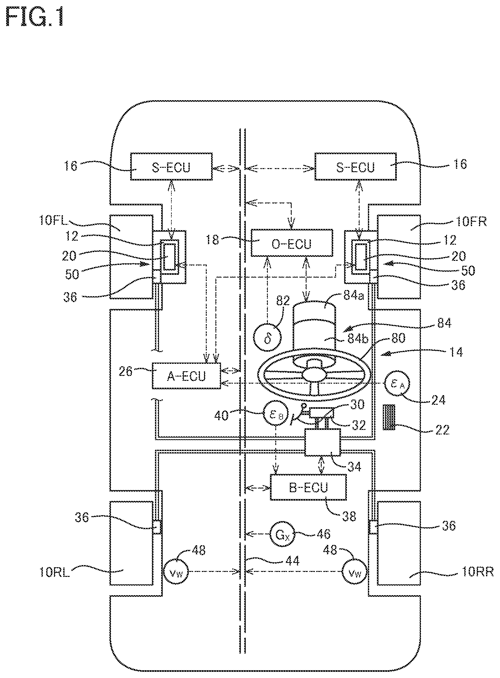 Patent US12134432 Figure 1 – Steering system