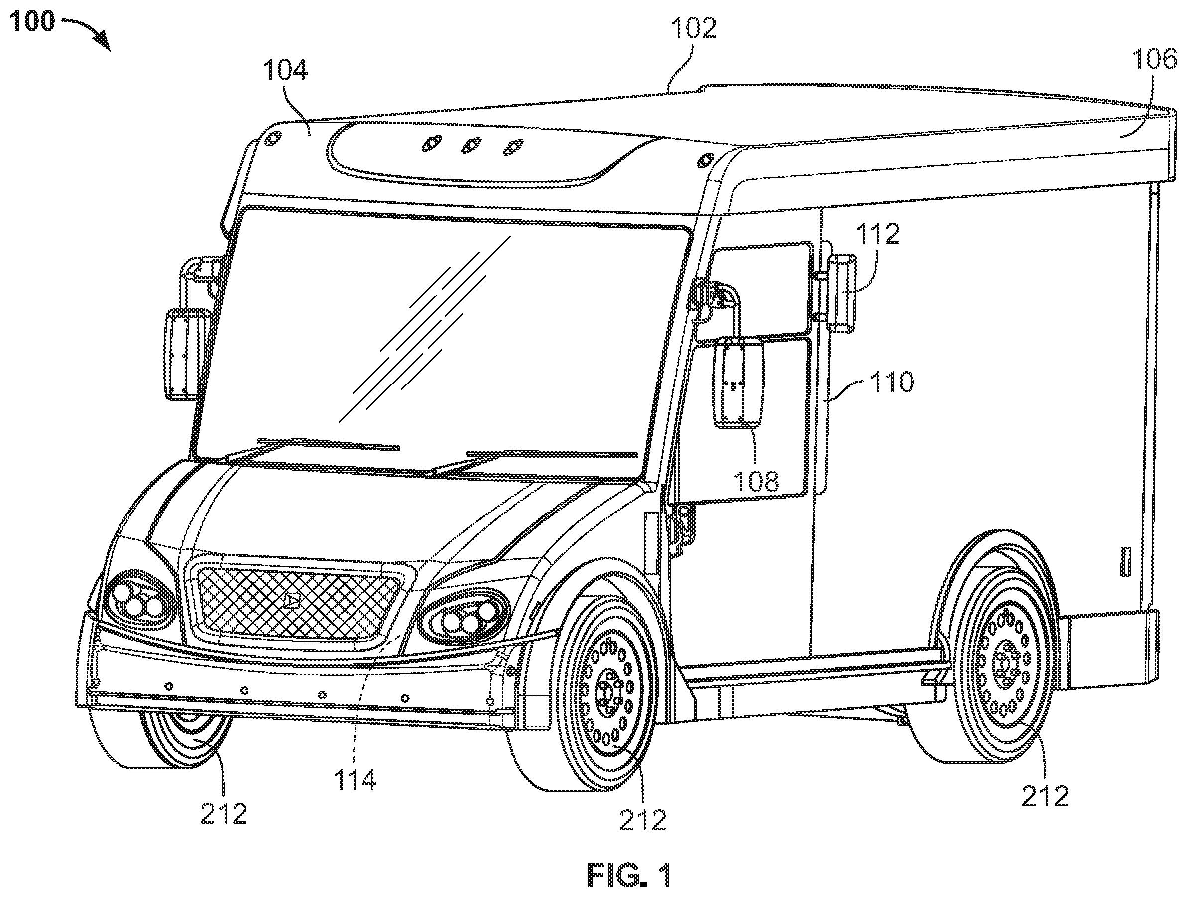 Patent US12134436 Figure 1 – Land vehicles incorporating brake systems and methods therefor