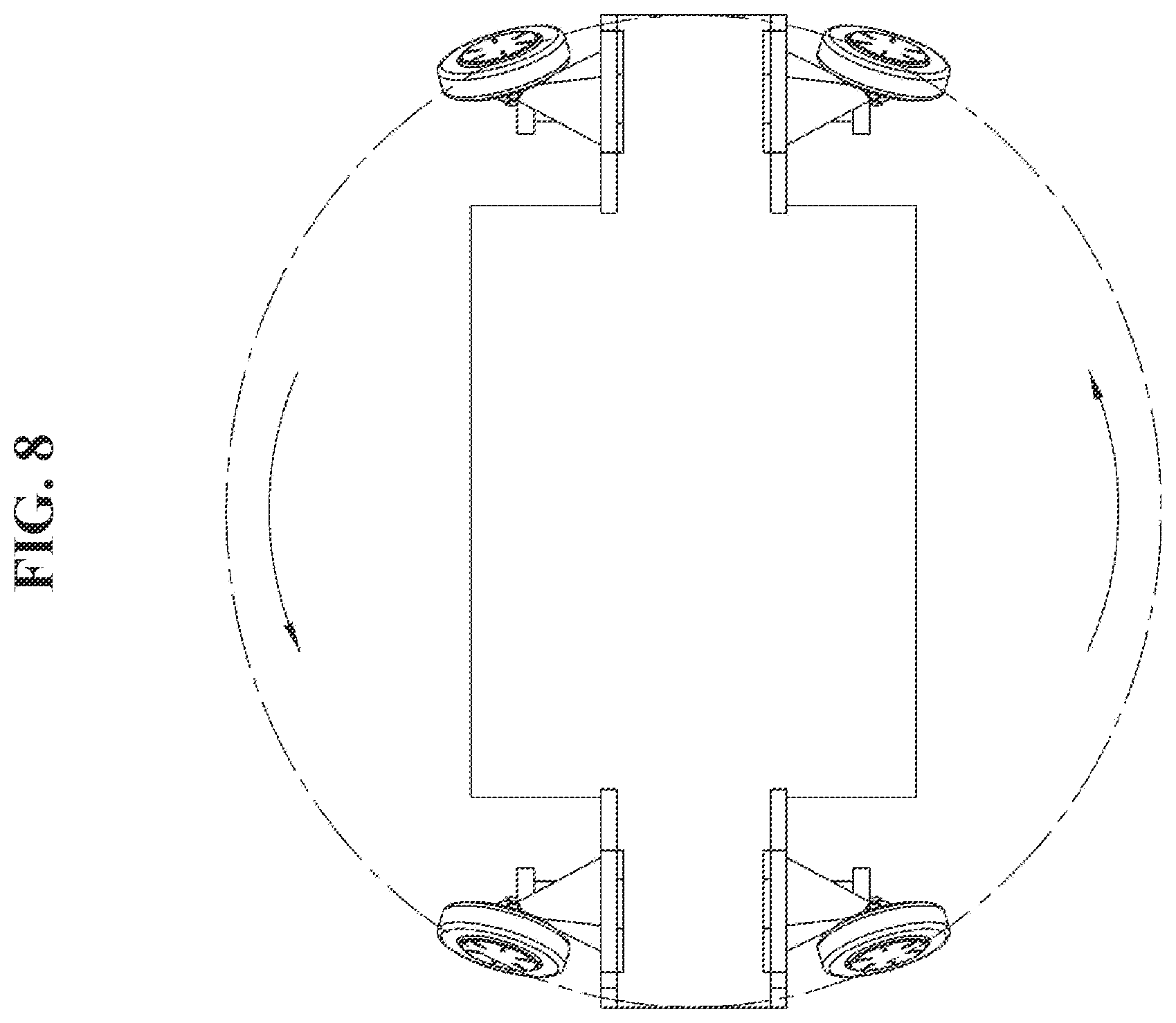 Patent US12134438 Figure 8 – Steering device of independent drive wheel and independent drive module including same