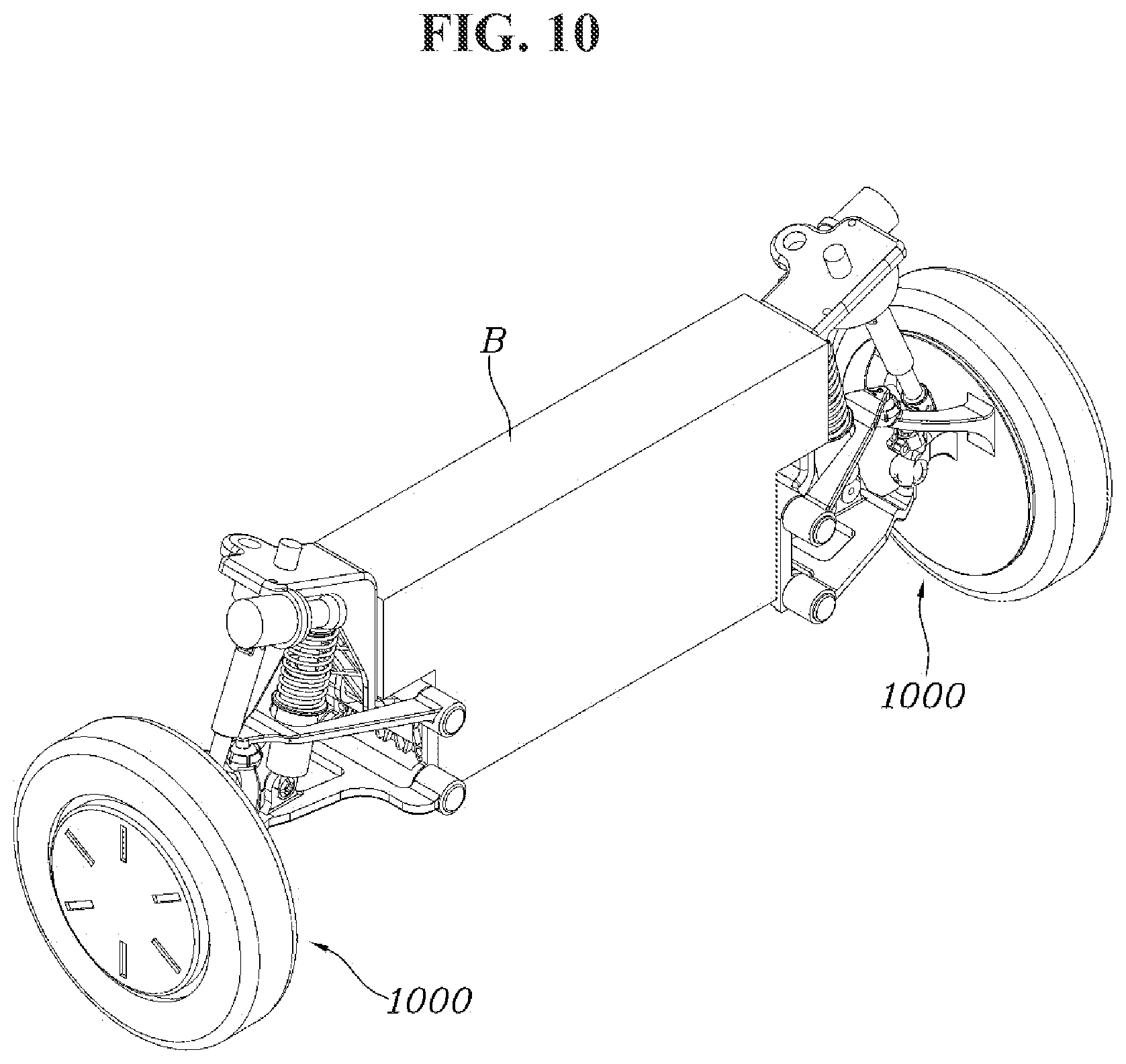 Patent US12134438 Figure 10 – Steering device of independent drive wheel and independent drive module including same