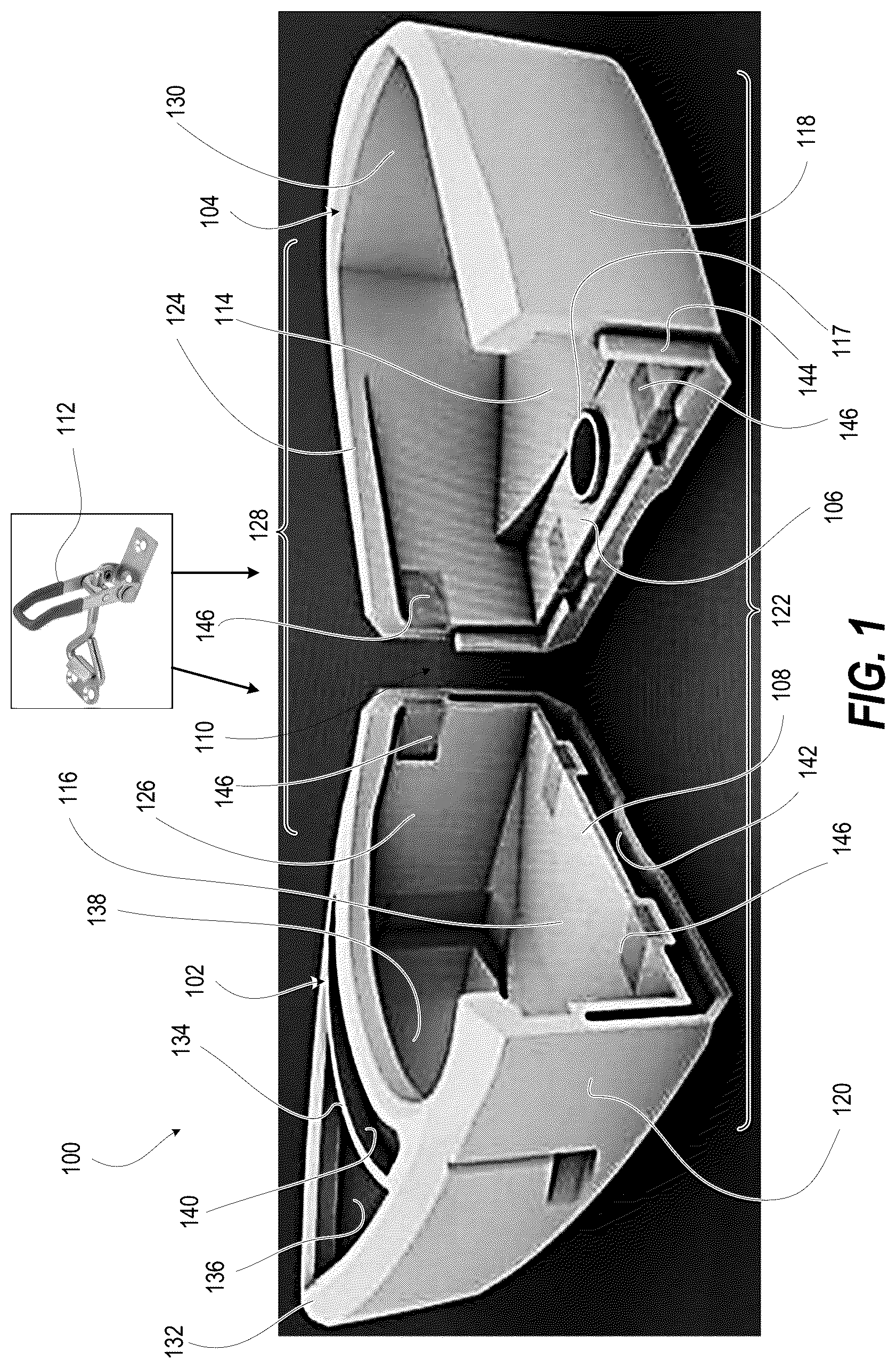 Patent US12134444 Figure 1 – Convertible backpack kayak