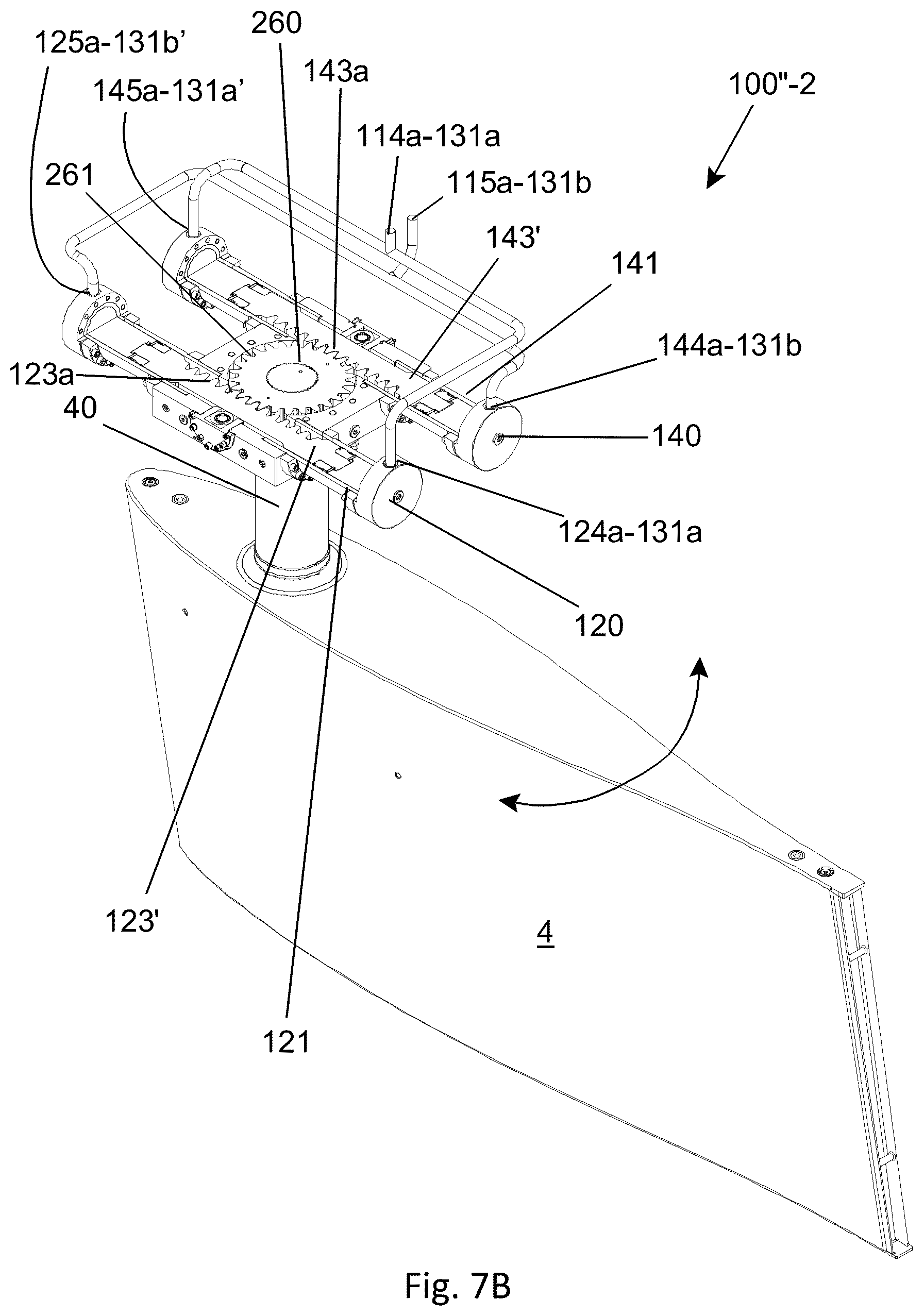 Patent US12134446 Figure 14 – Active roll stabilisation system for vessels