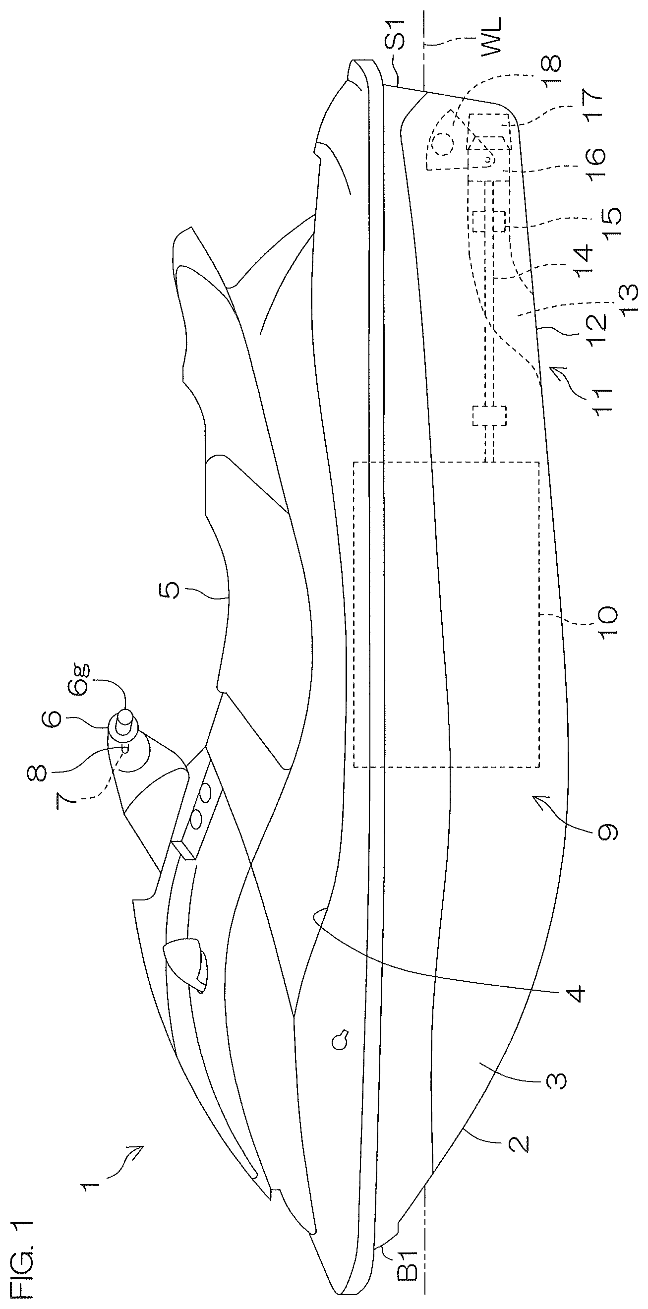 Patent US12134447 Figure 1 – Watercraft