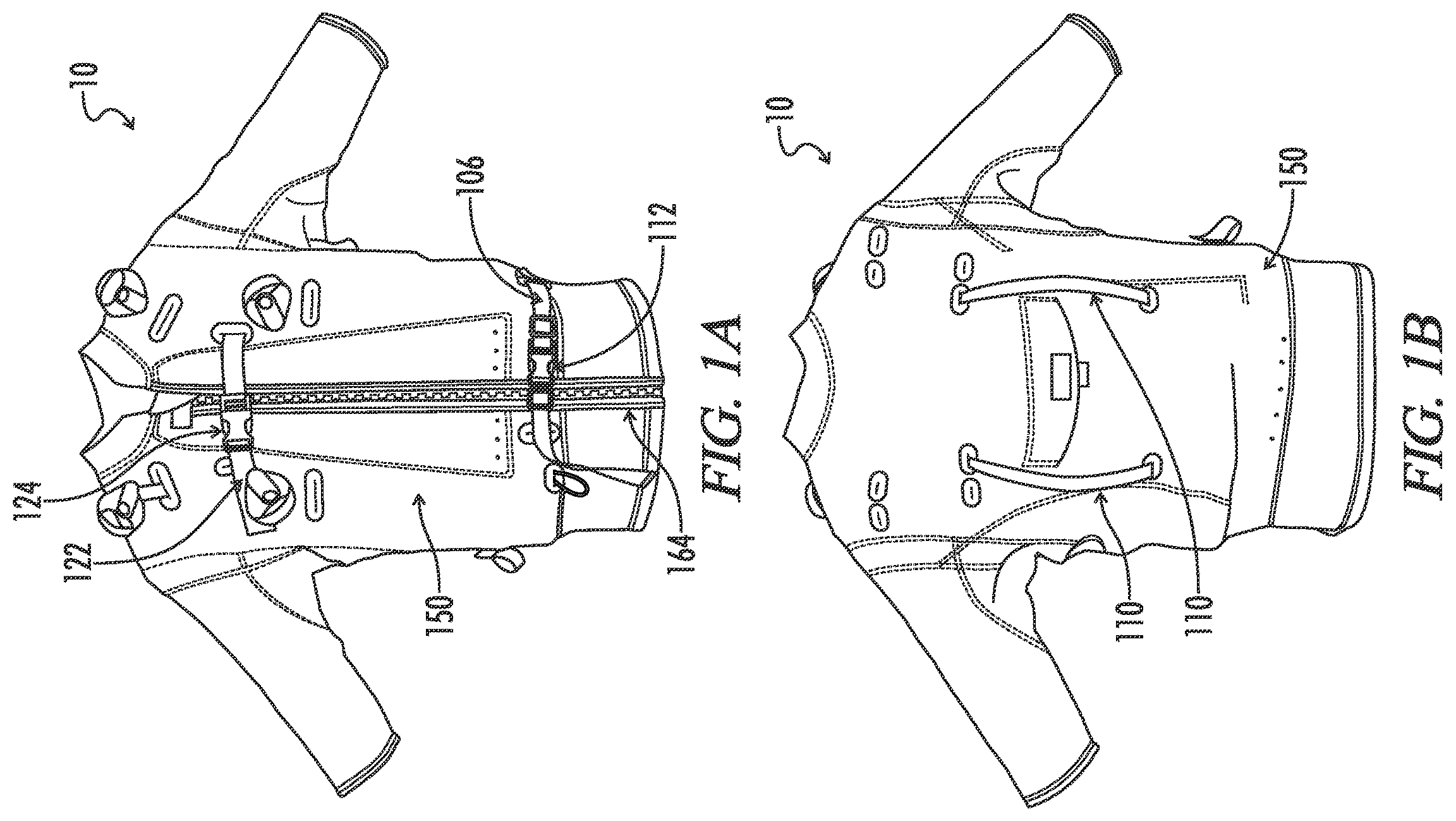 Patent US12134448 Figure 1 – Inflatable water safety harness with load bearing structure