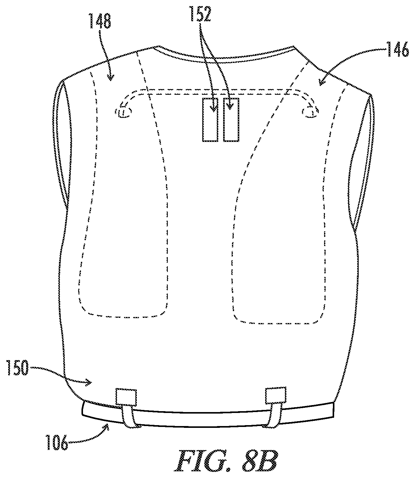 Patent US12134448 Figure 9 – Inflatable water safety harness with load bearing structure