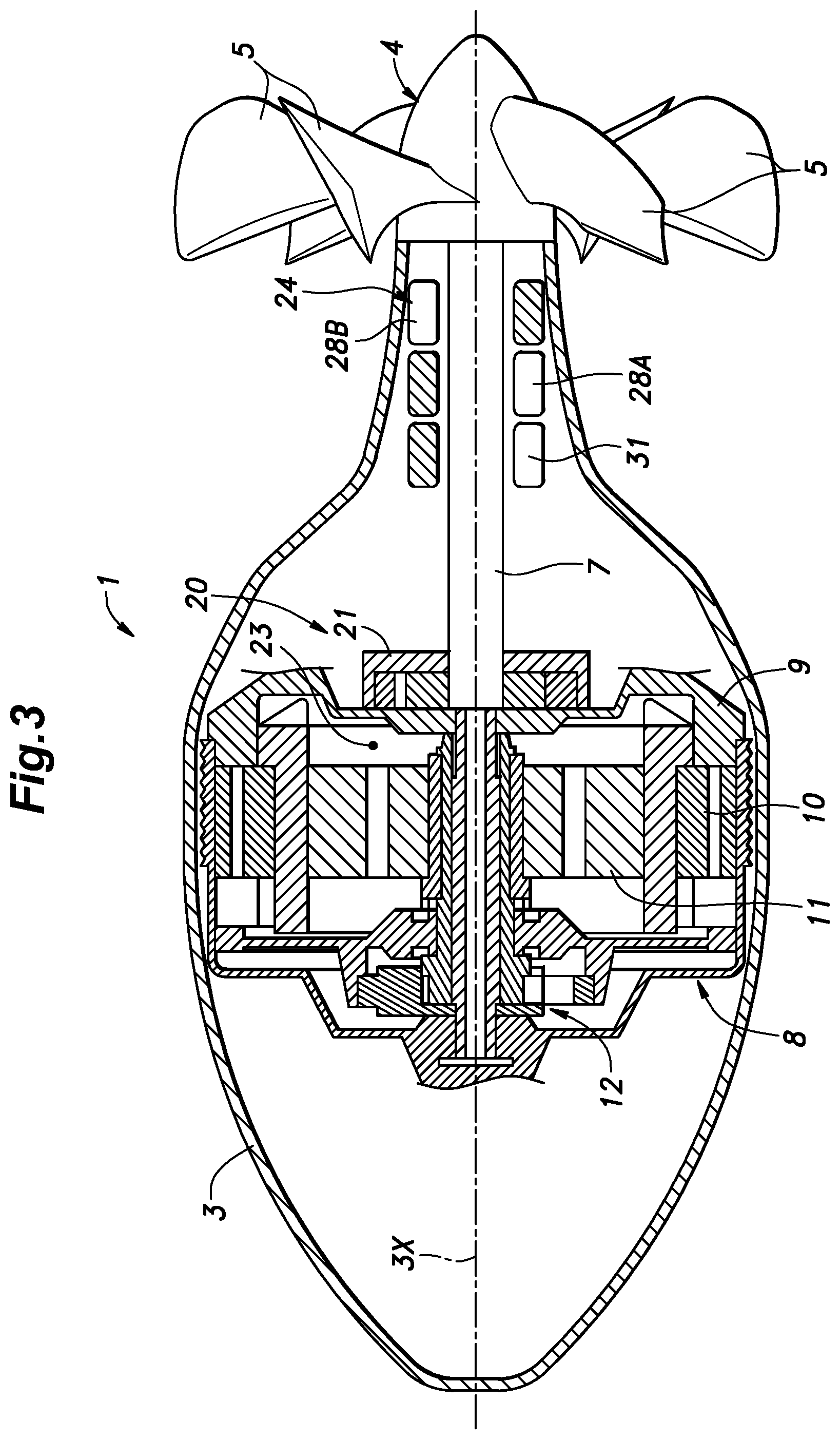 Patent US12134453 Figure 3 – Pod propulsion device