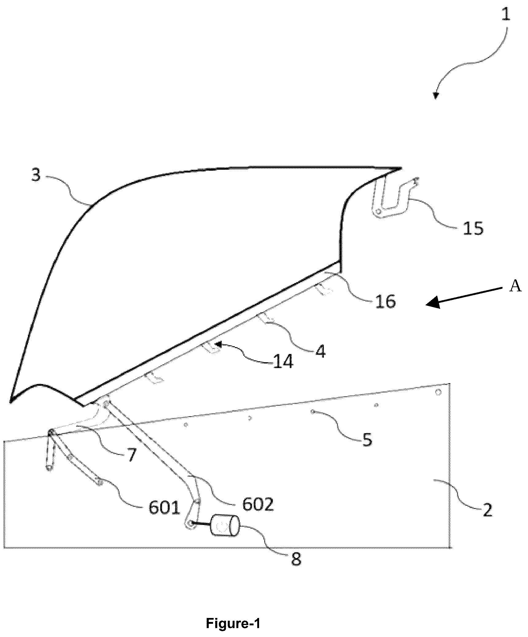 Patent US12134459 Figure 1 – Air vehicle