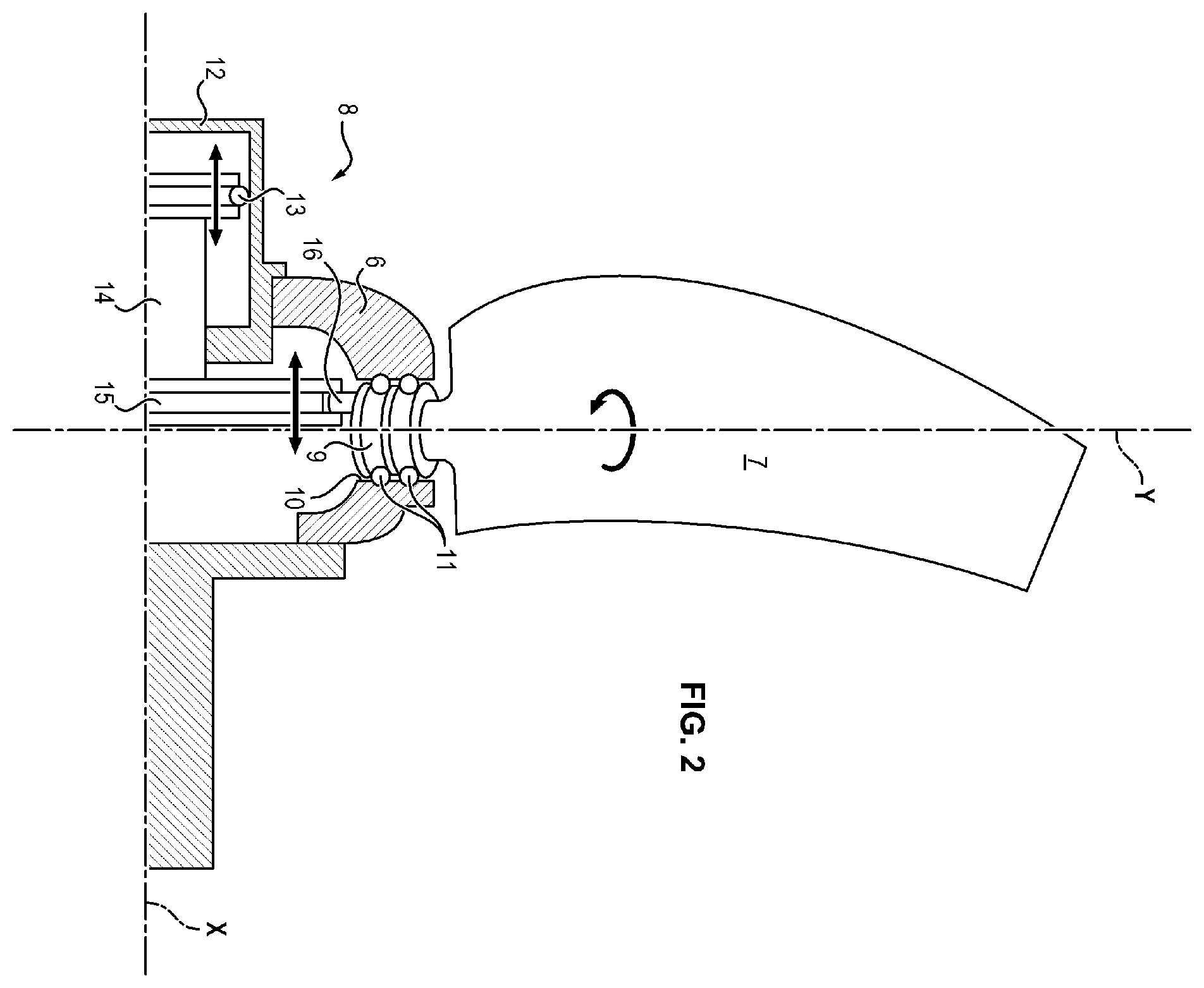 Patent US12134460 Figure 2 – Blade comprising a composite material structure and associated manufacturing method