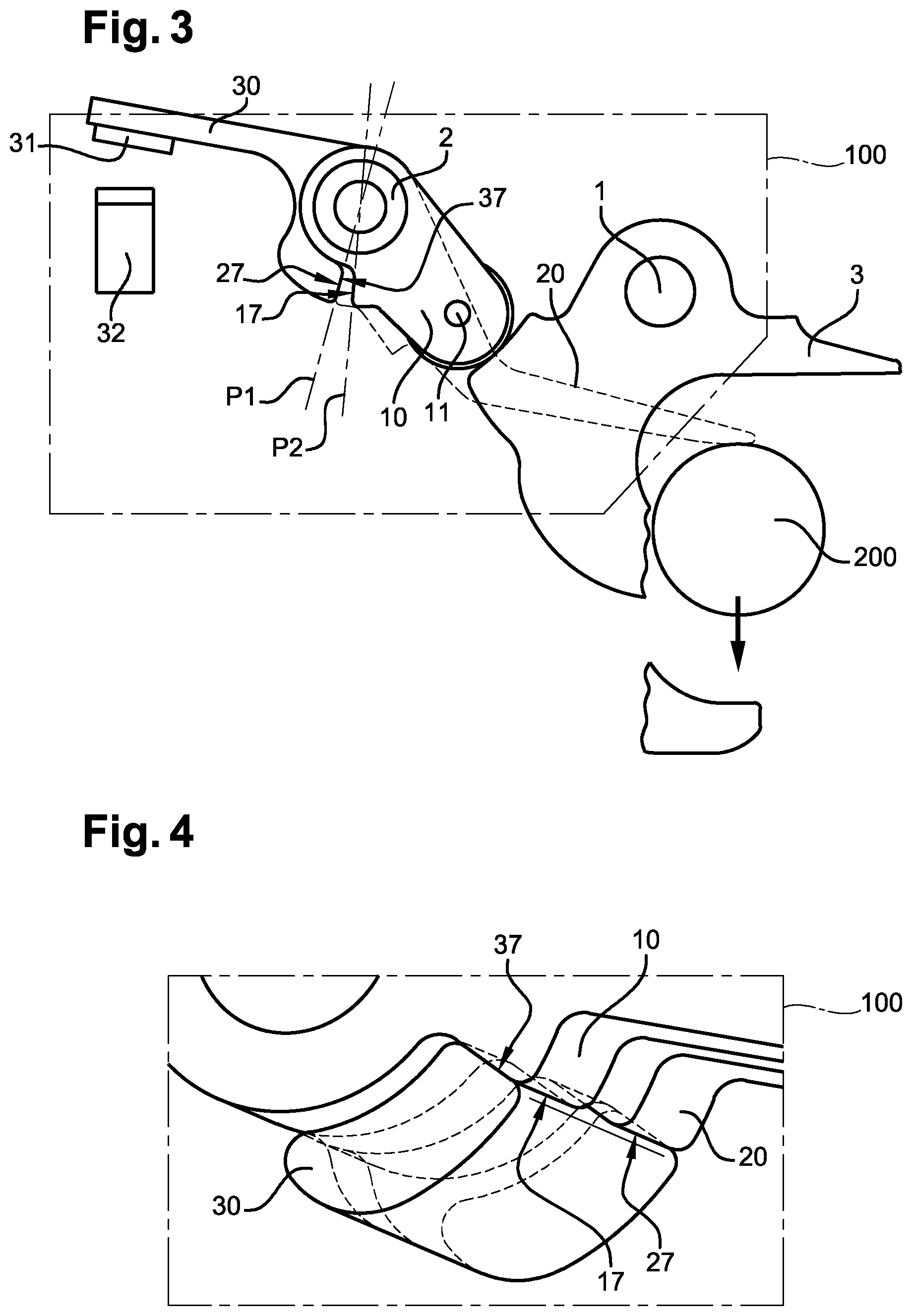 Patent US12134464 Figure 2 – Uplock provided with retention detection means