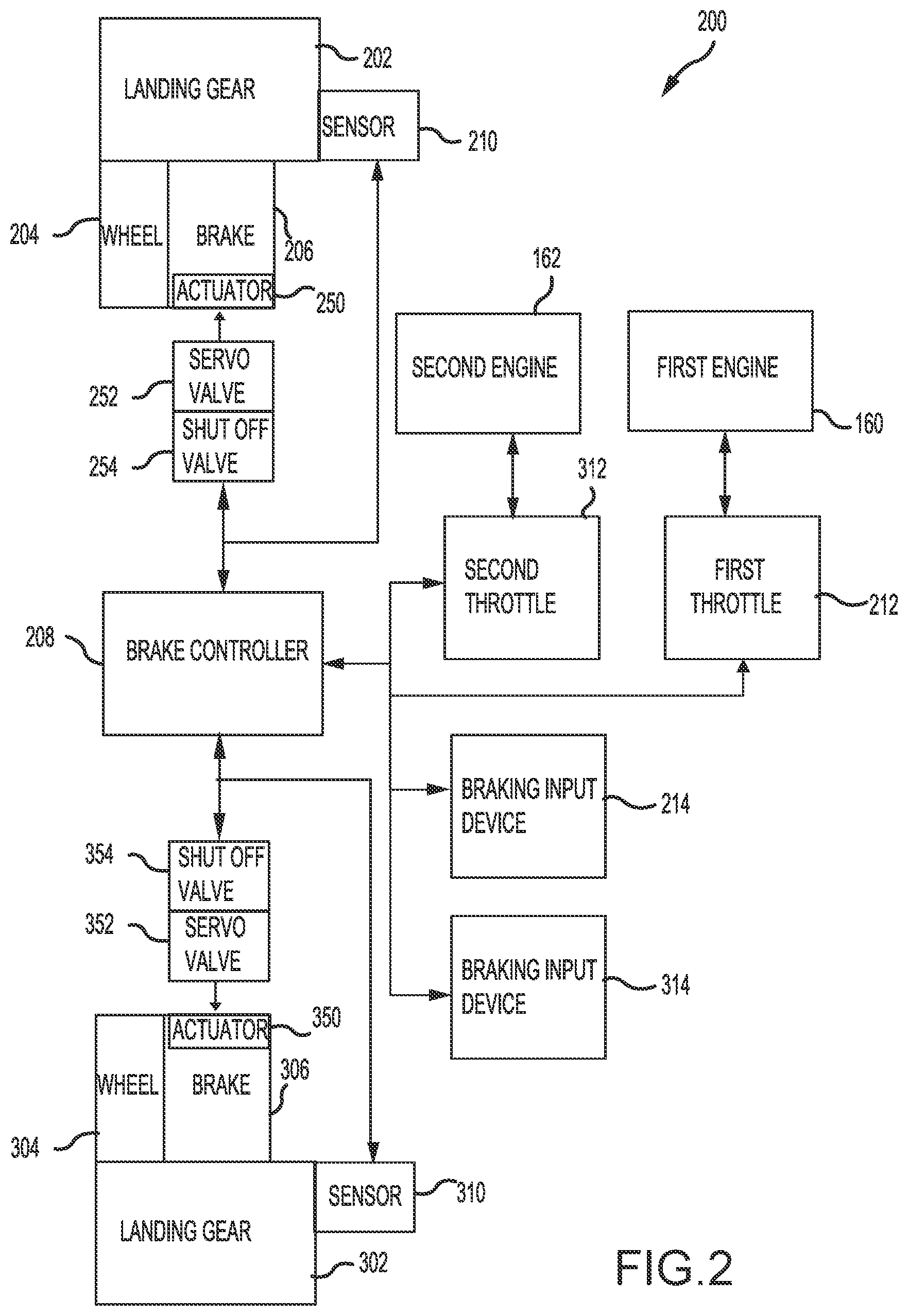 Patent US12134465 Figure 2 – Modified braking systems and methods during taxi