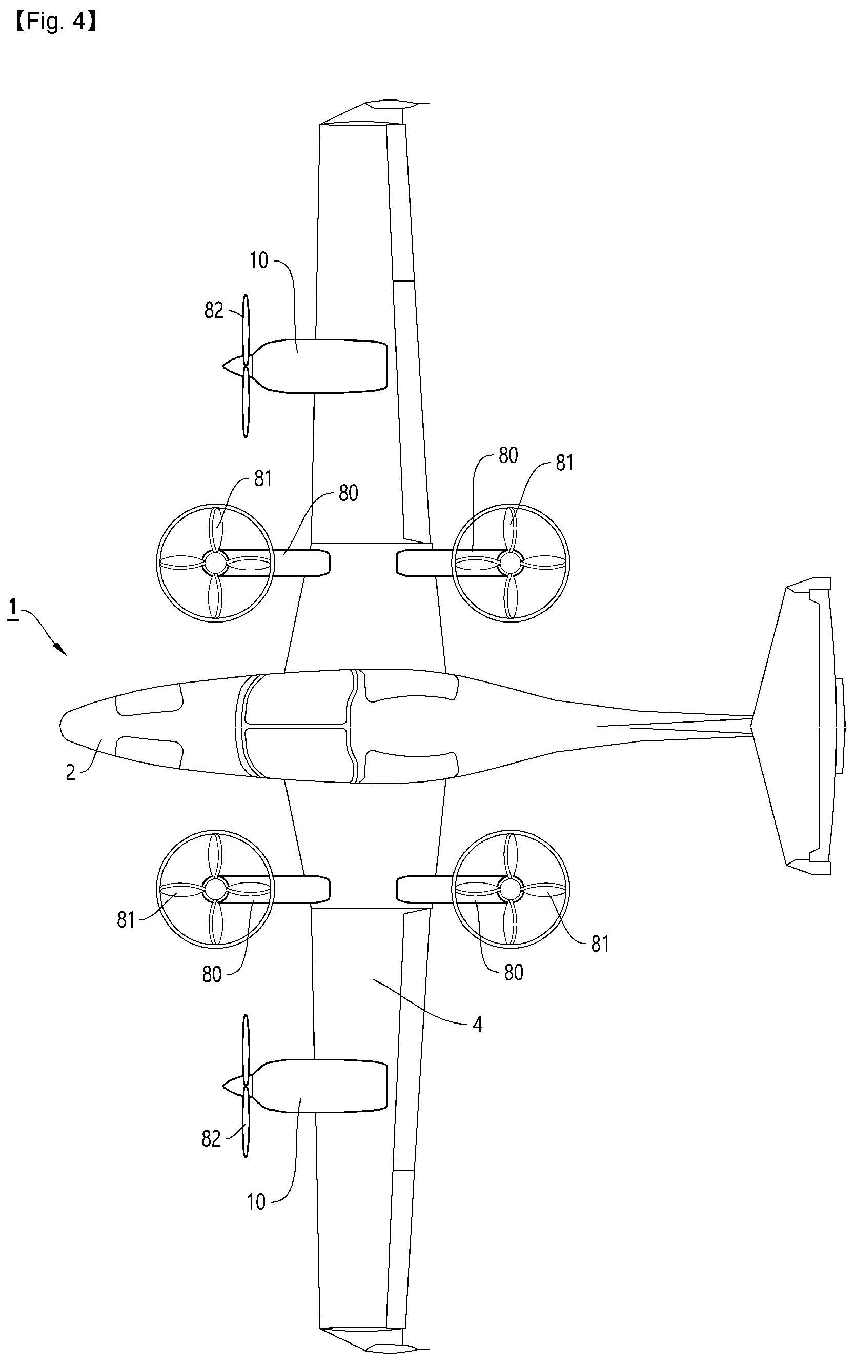 Patent US12134469 Figure 5 – Vertical take-off and landing aircraft using hybrid-electric propulsion system and the control method