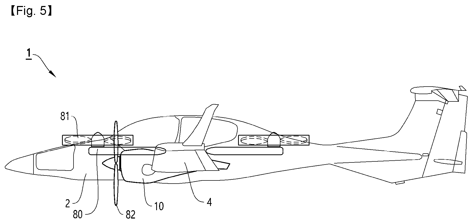 Patent US12134469 Figure 6 – Vertical take-off and landing aircraft using hybrid-electric propulsion system and the control method