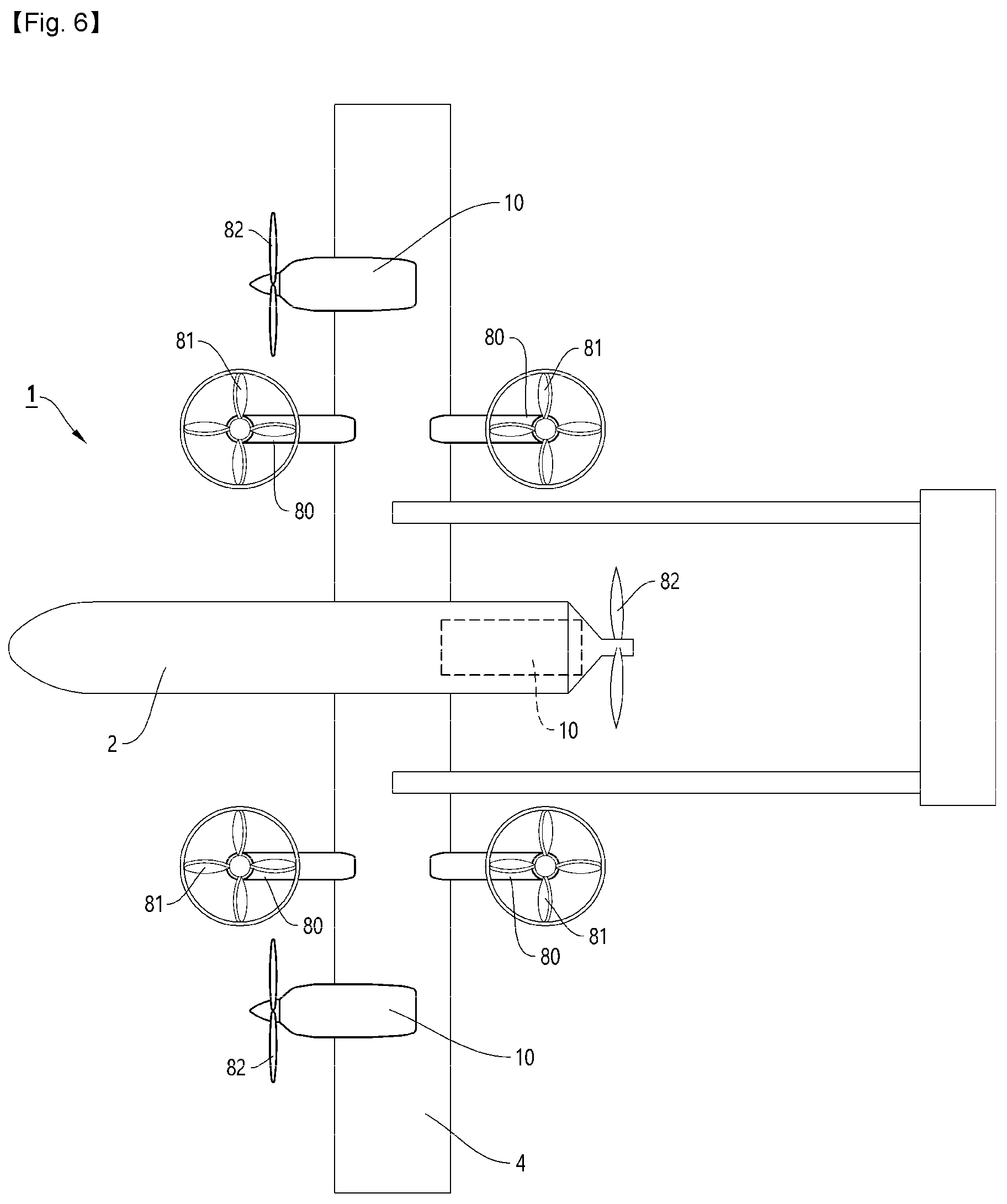 Patent US12134469 Figure 7 – Vertical take-off and landing aircraft using hybrid-electric propulsion system and the control method