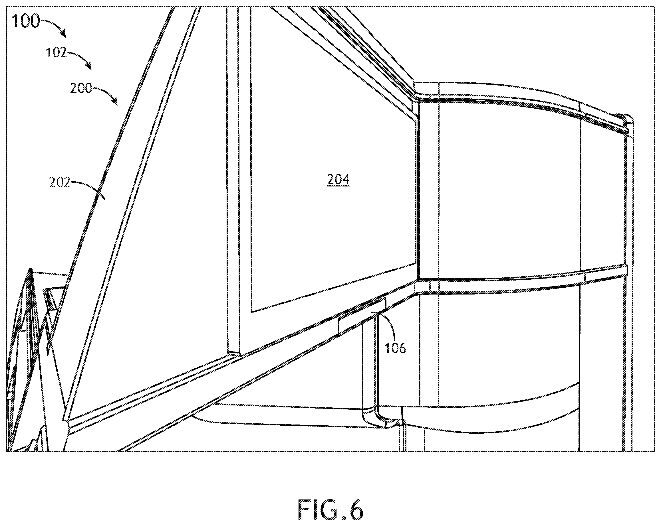 Patent US12134472 Figure 6 – System including stowable tablet holder apparatus