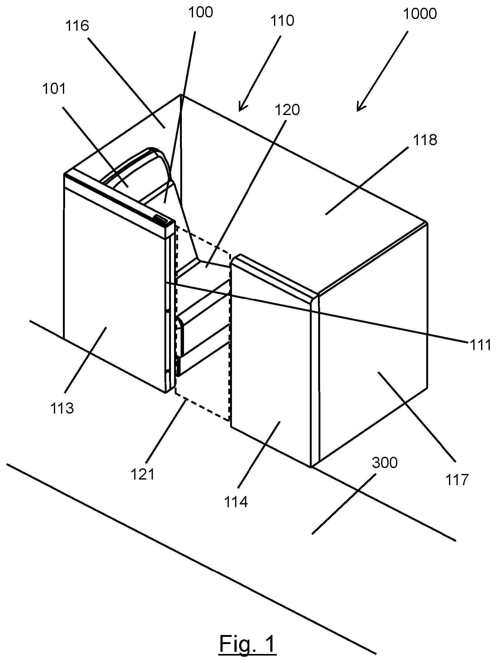 Patent US12134474 Figure 1 – Aircraft passenger accommodation unit
