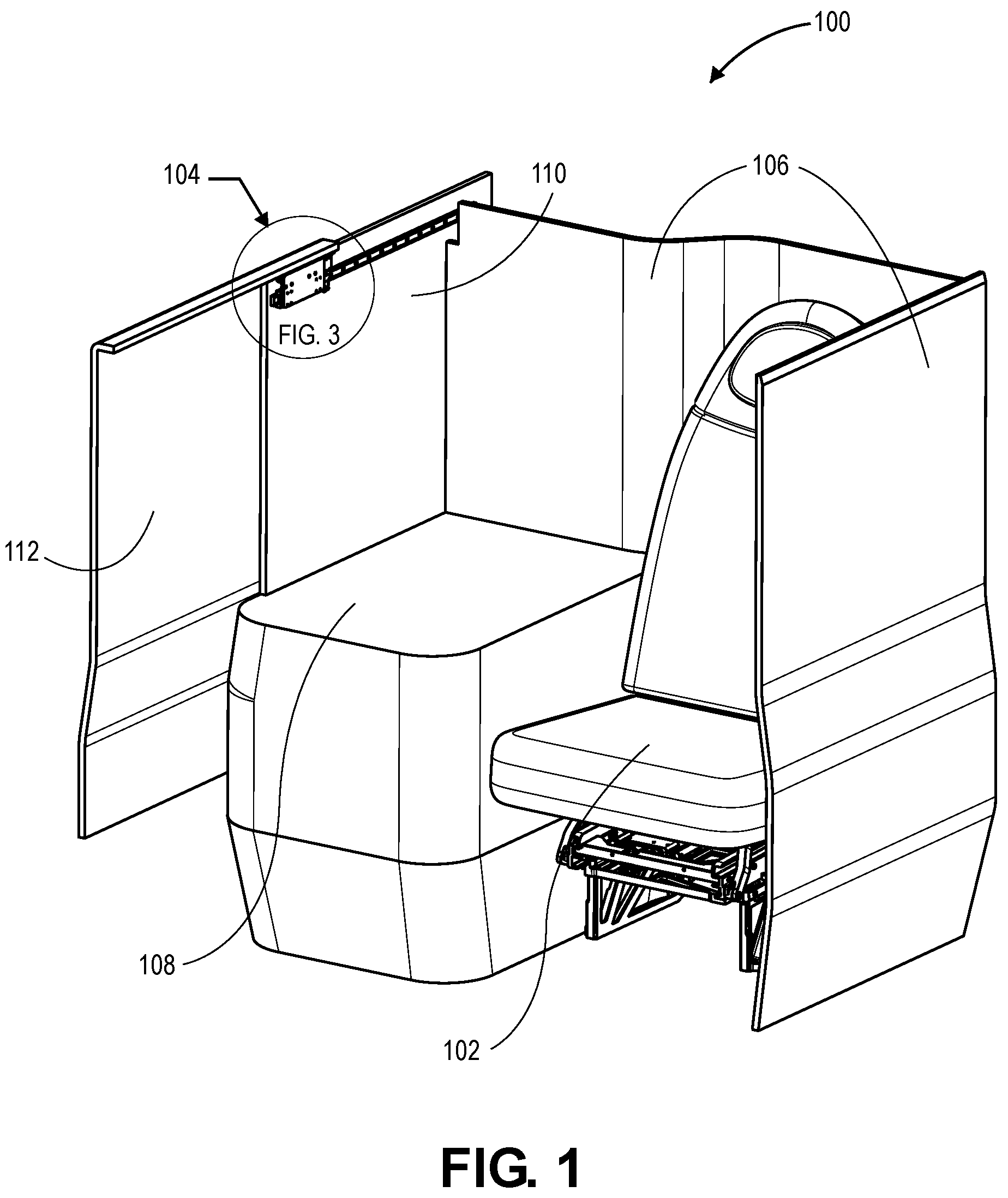 Patent US12134475 Figure 1 – Emergency passage door