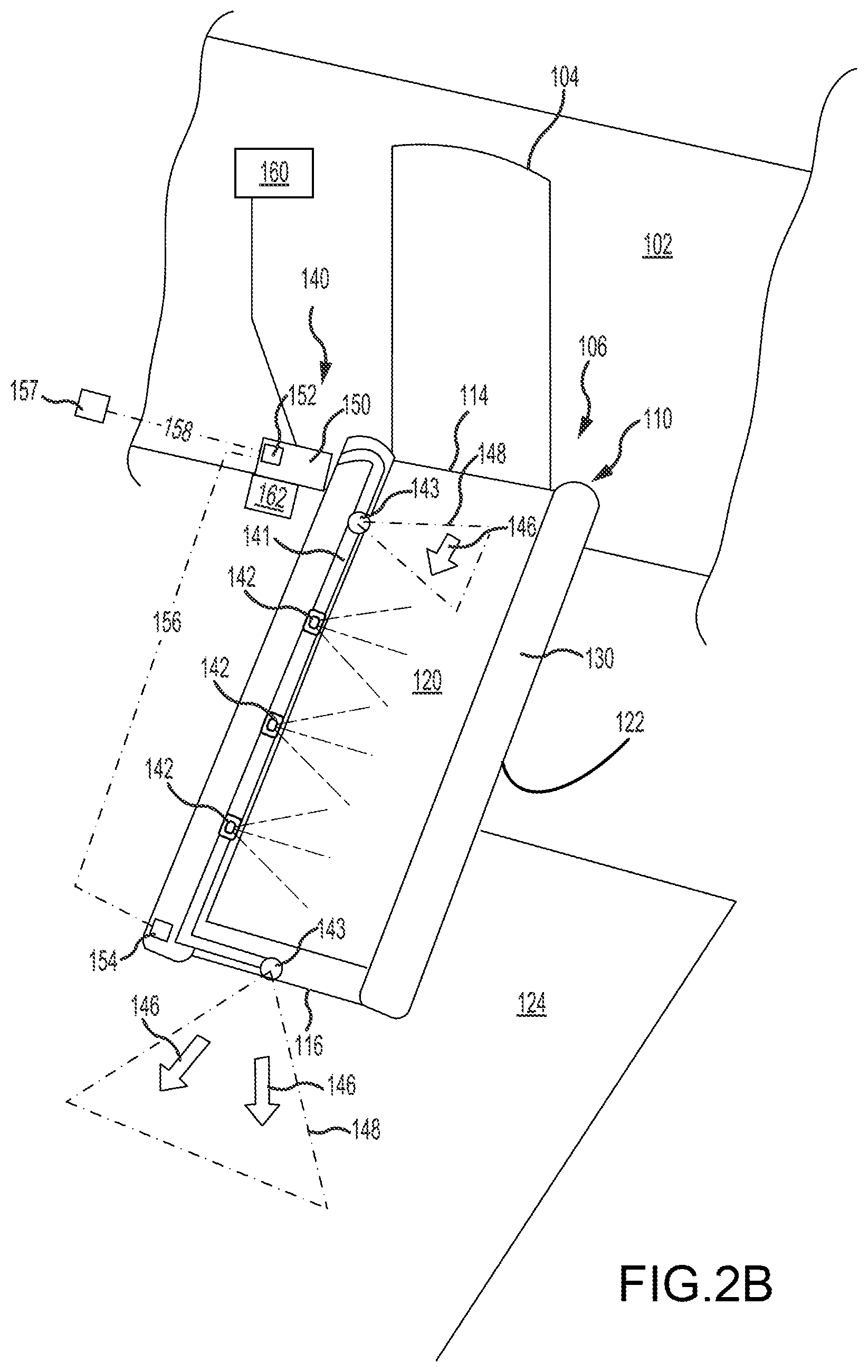 Patent US12134479 Figure 3 – Readiness indicator light system having projection light for evacuation slide