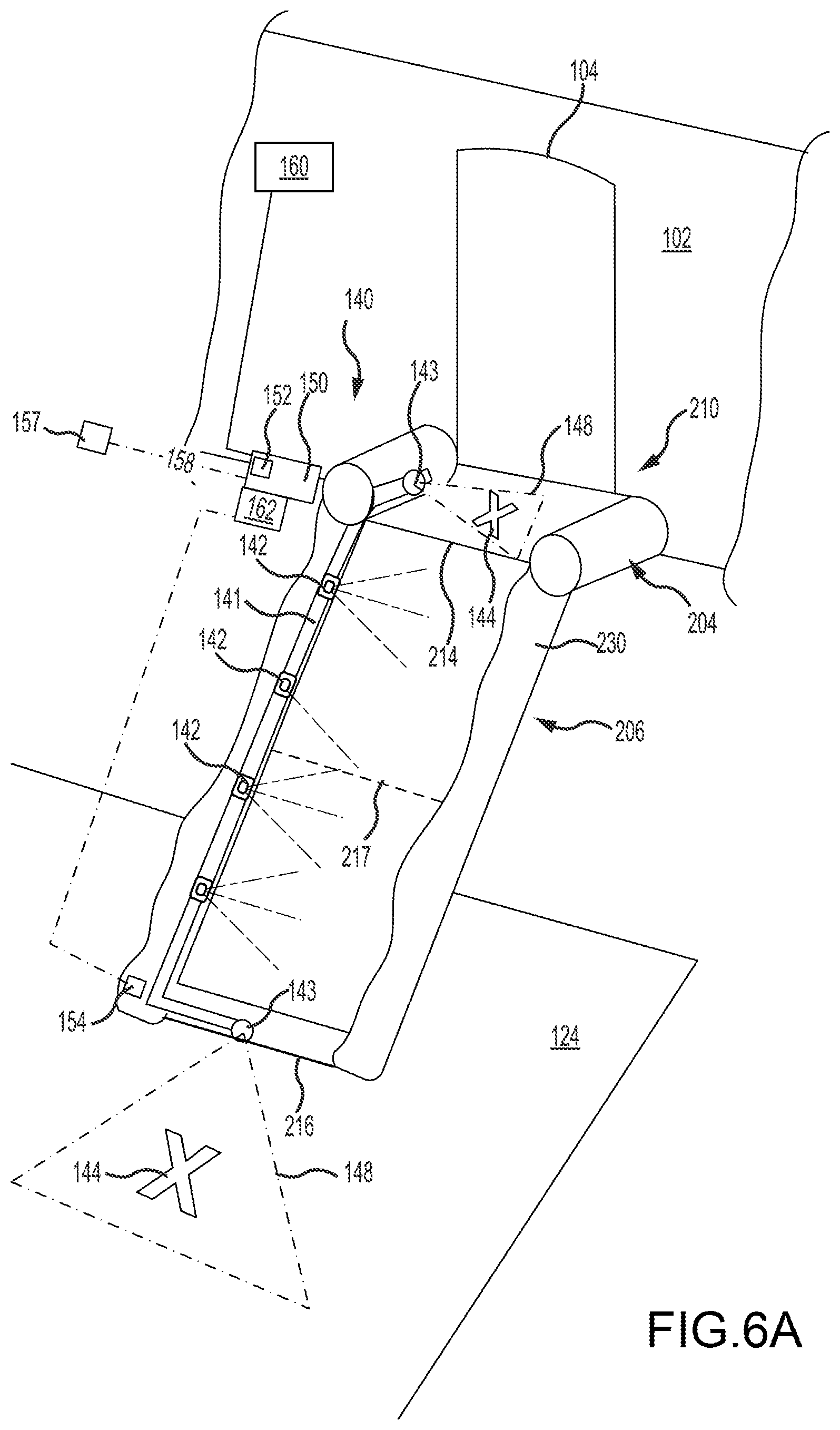 Patent US12134479 Figure 8 – Readiness indicator light system having projection light for evacuation slide