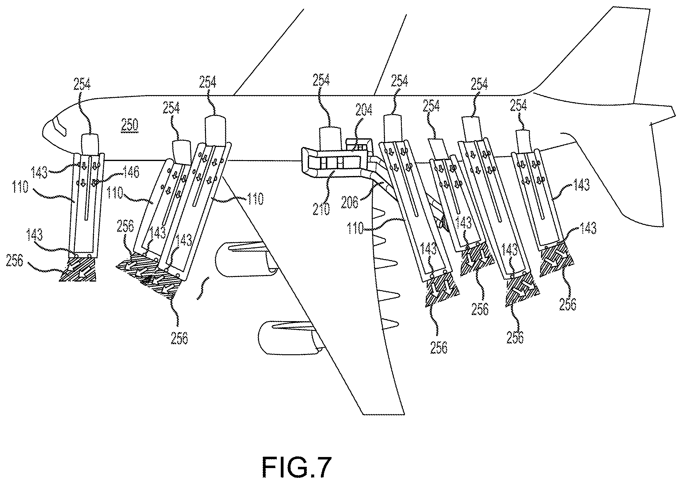 Patent US12134479 Figure 10 – Readiness indicator light system having projection light for evacuation slide