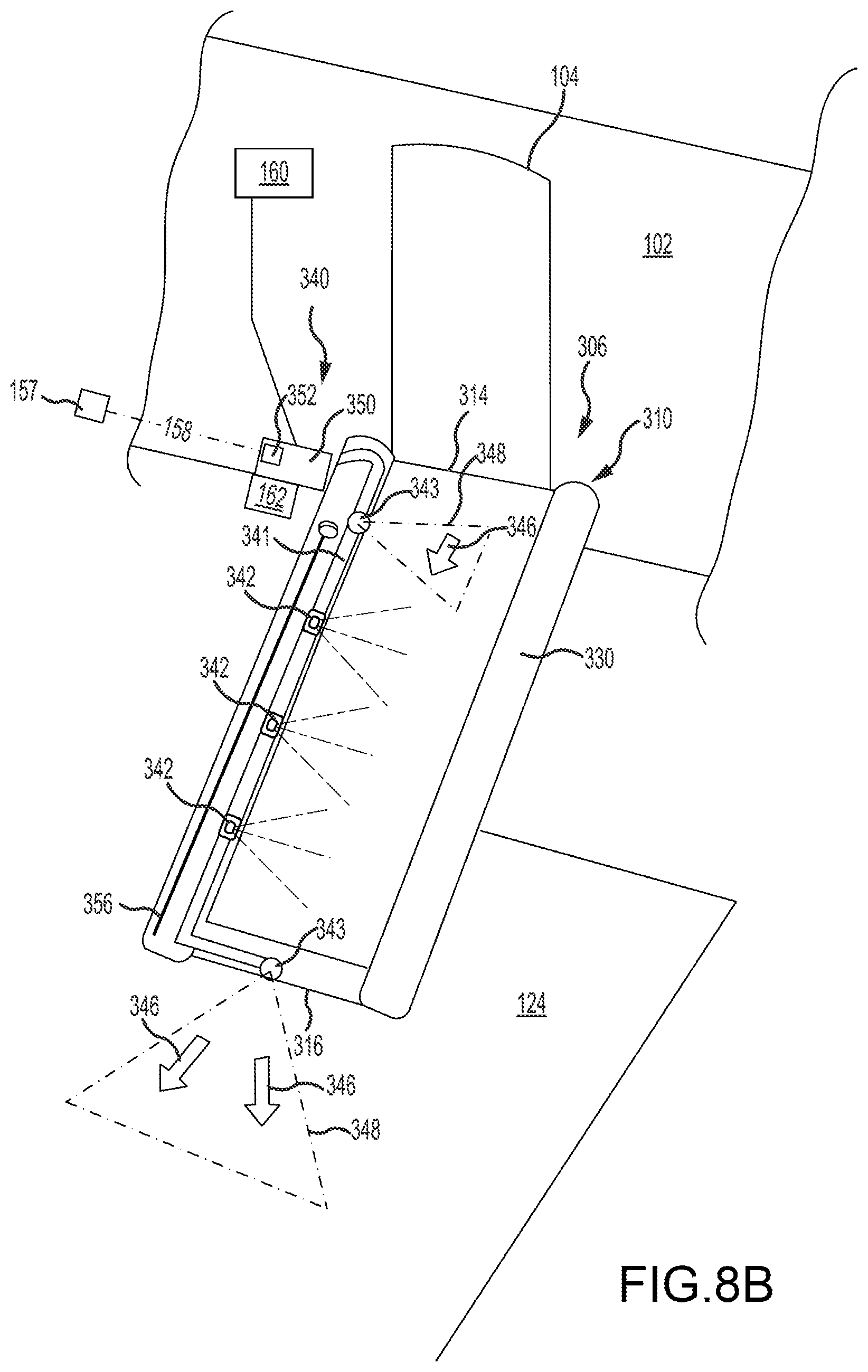 Patent US12134479 Figure 12 – Readiness indicator light system having projection light for evacuation slide