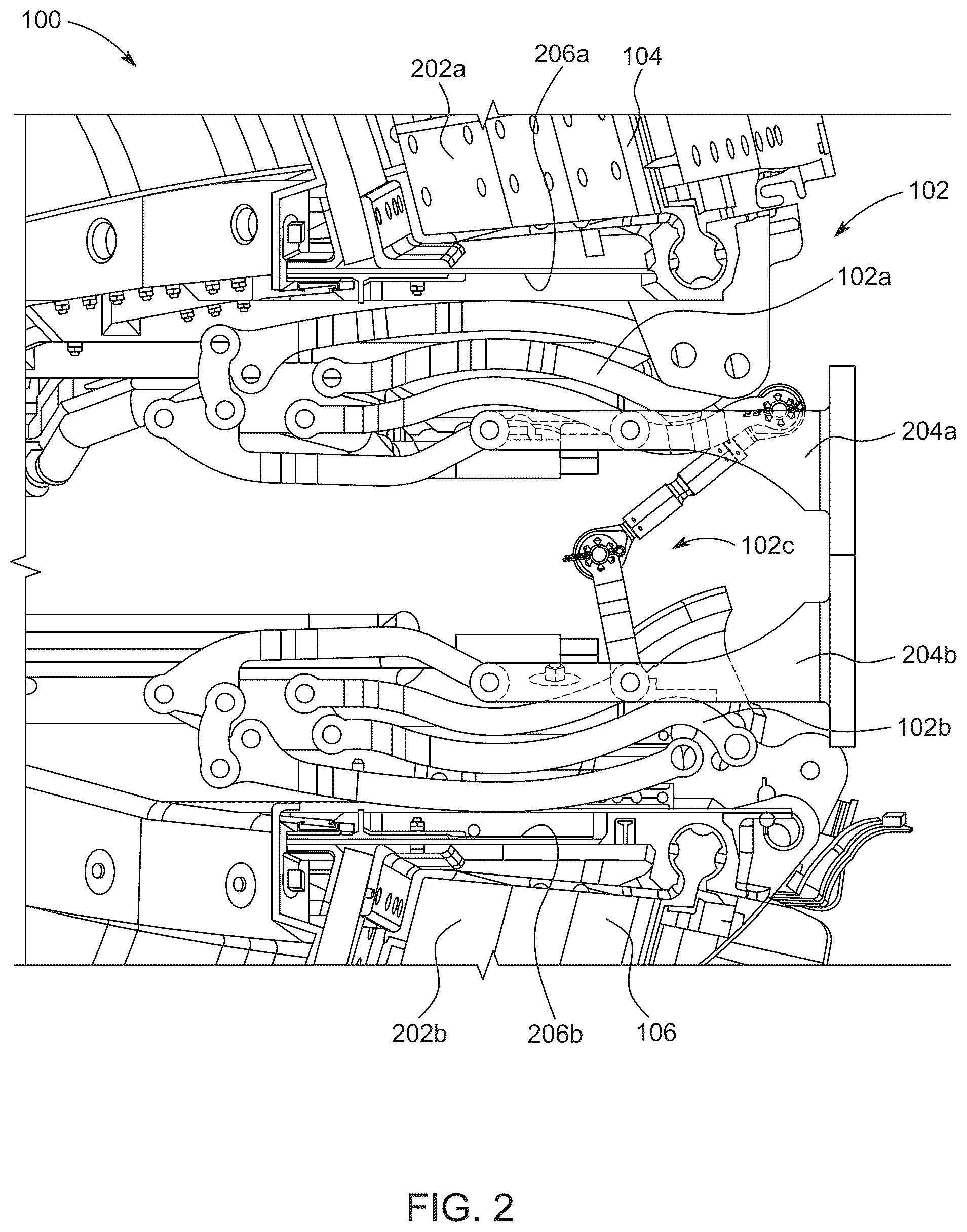 Patent US12134480 Figure 4 – Aircraft engine nacelle cowling mechanism