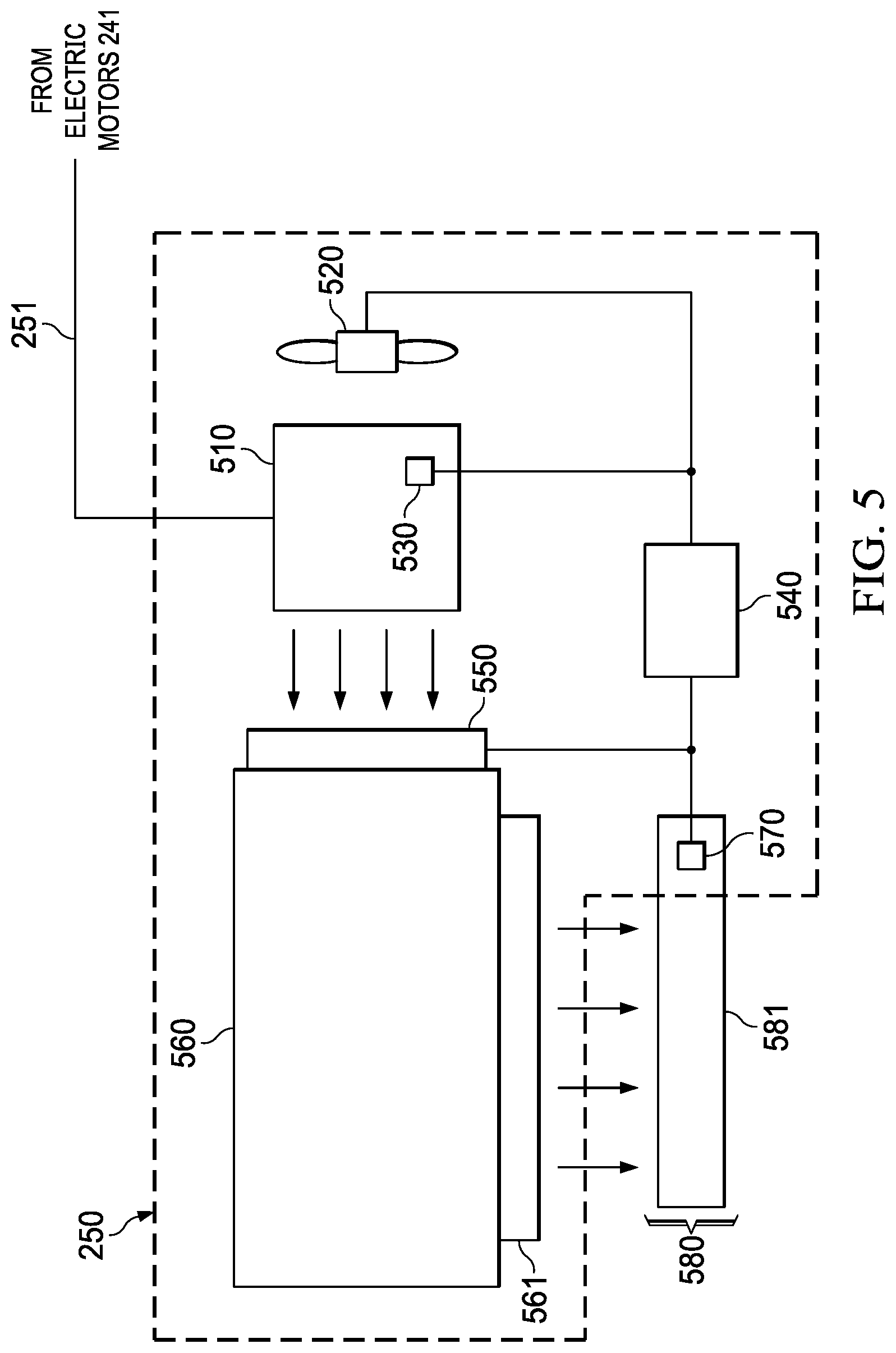 Patent US12134481 Figure 5 – Aircraft thermal management system