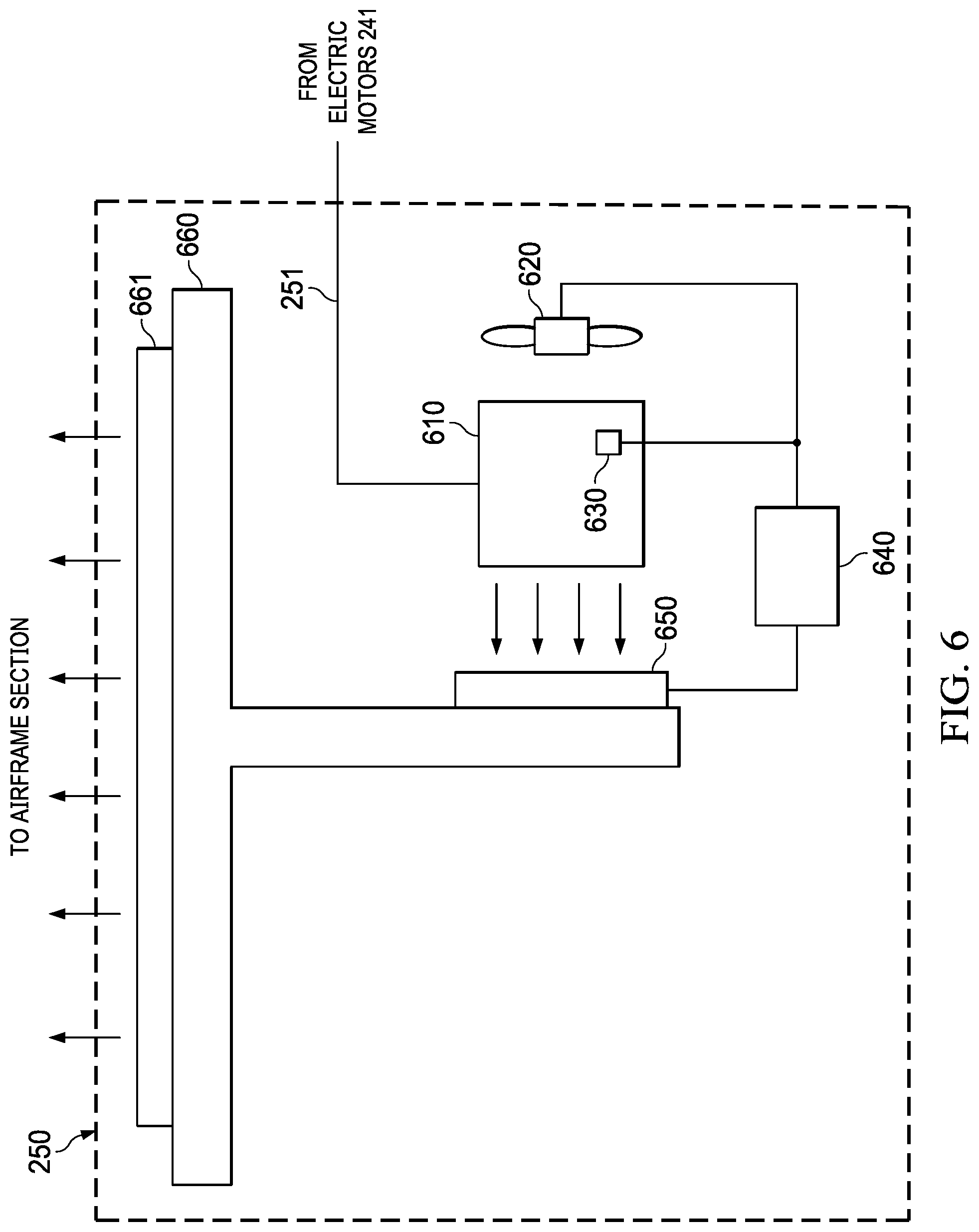 Patent US12134481 Figure 6 – Aircraft thermal management system