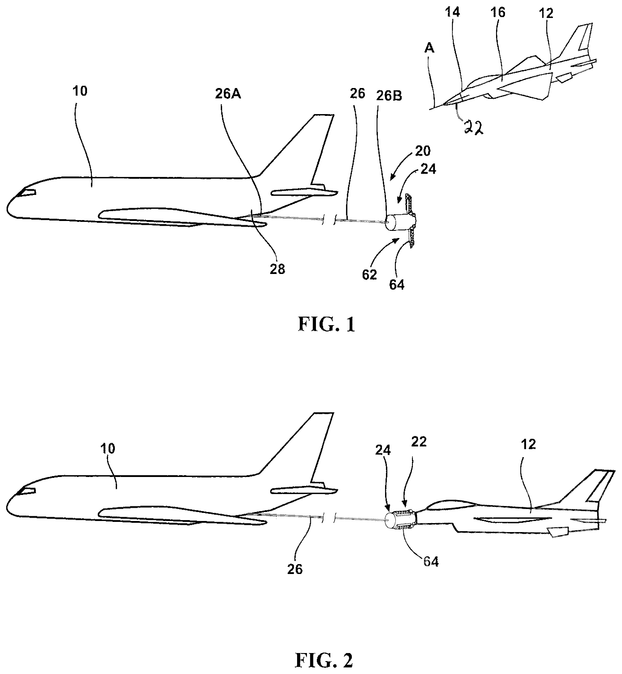 Patent US12134482 Figure 1 – Aerial vehicle towing systems and methods