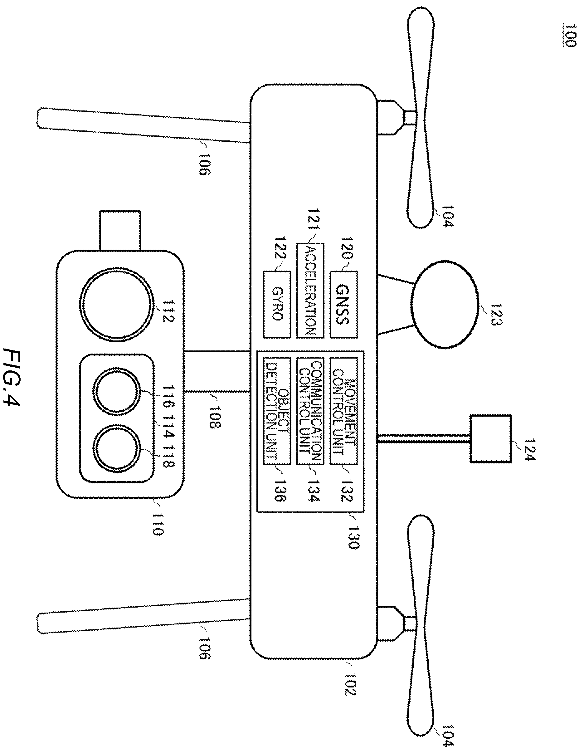 Patent US12134486 Figure 4 – Moving body, system, computer readable recording medium, and control method