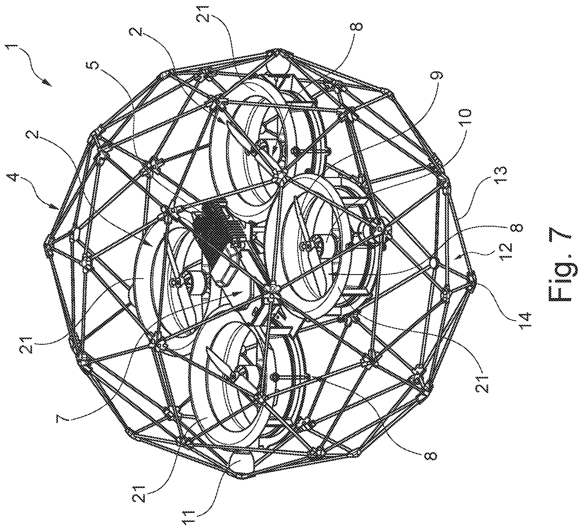 Patent US12134488 Figure 7 – Unmanned aerial vehicle with collision tolerant propulsion and controller