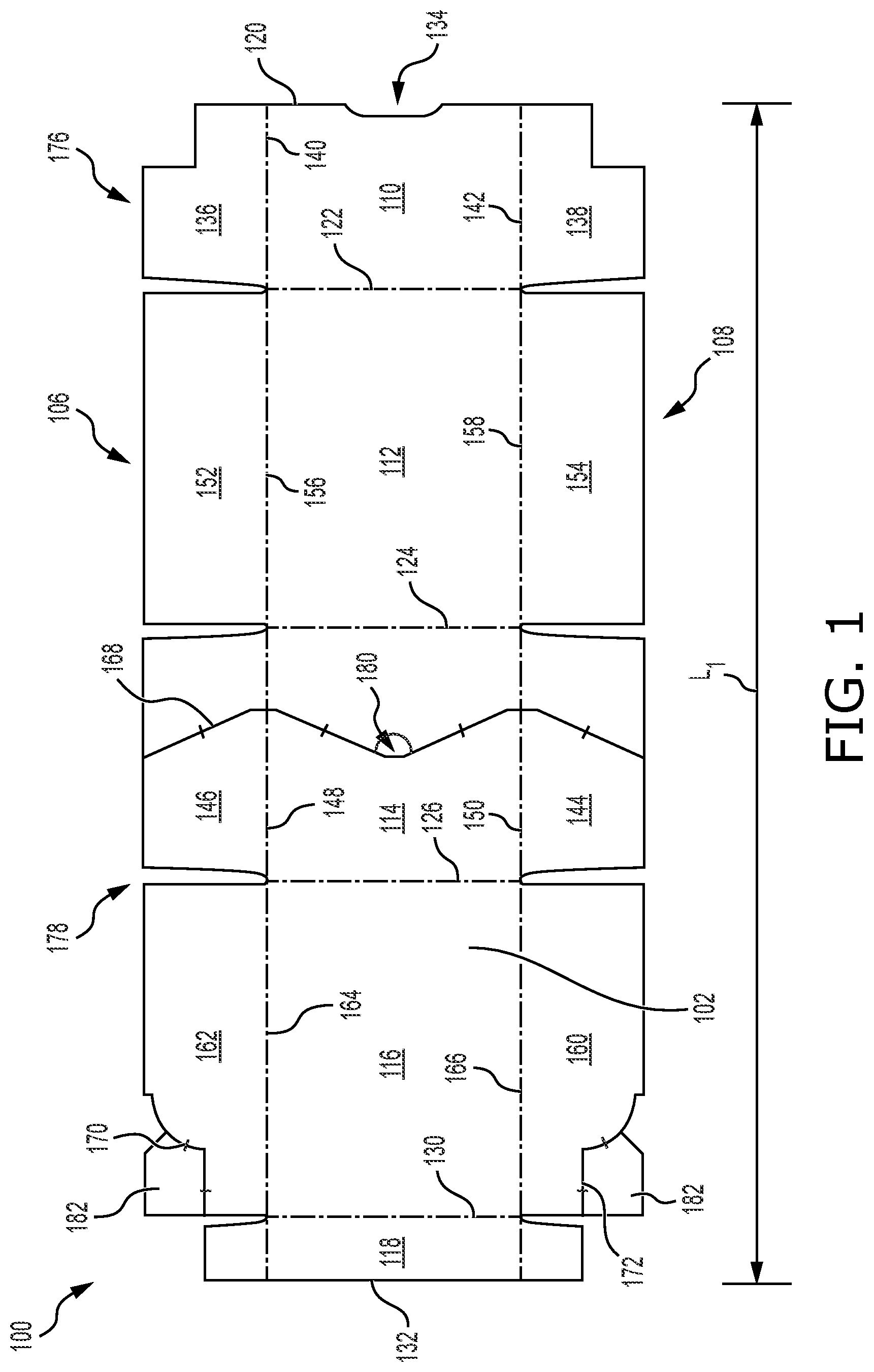 Patent US12134492 — Systems and methods for packaging stacked products — Figure 1