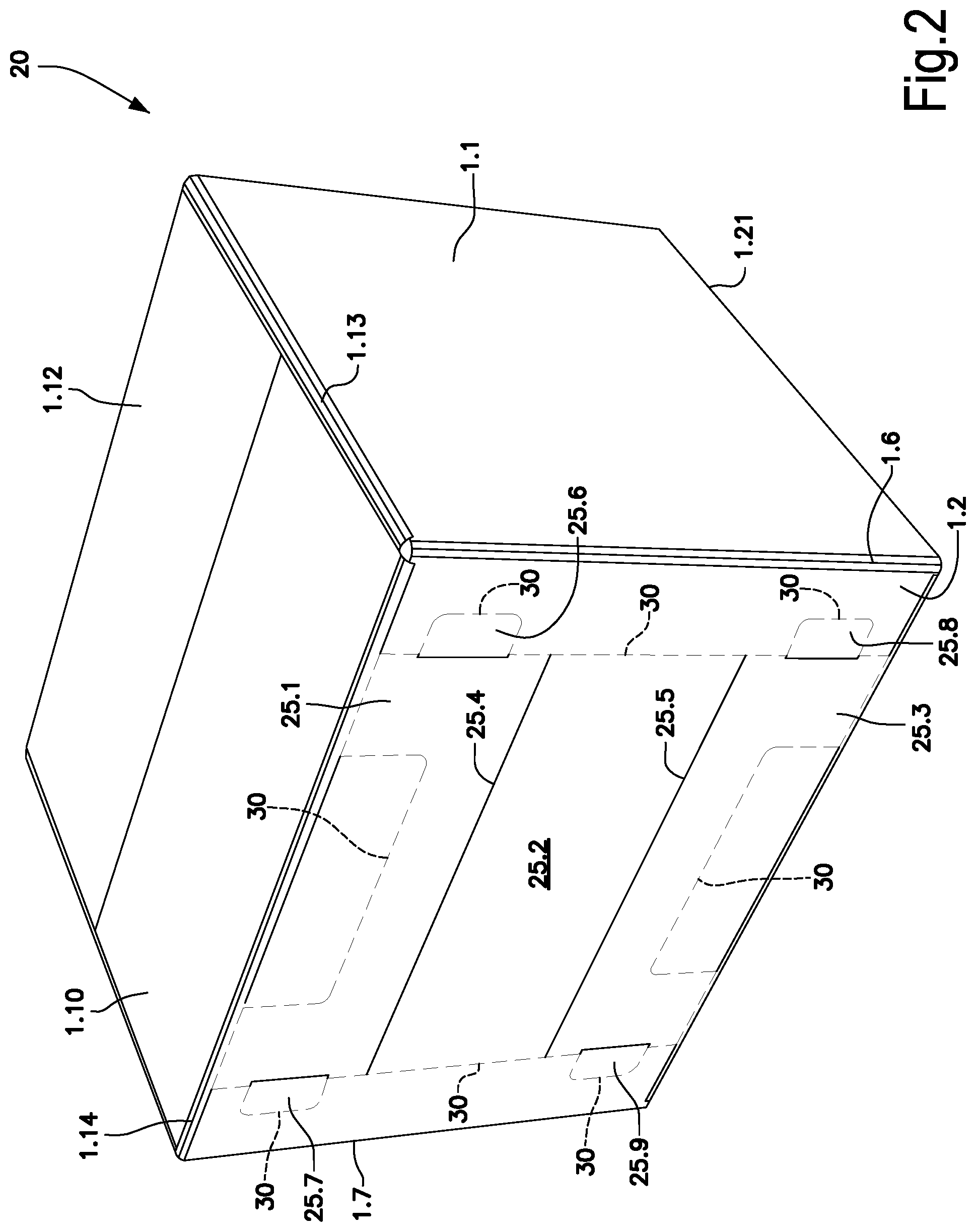 Patent US12134504 Figure 2 – Multiple package of packs of sheets, formed by a laminar material that forms a dispenser and laminar material for forming said package