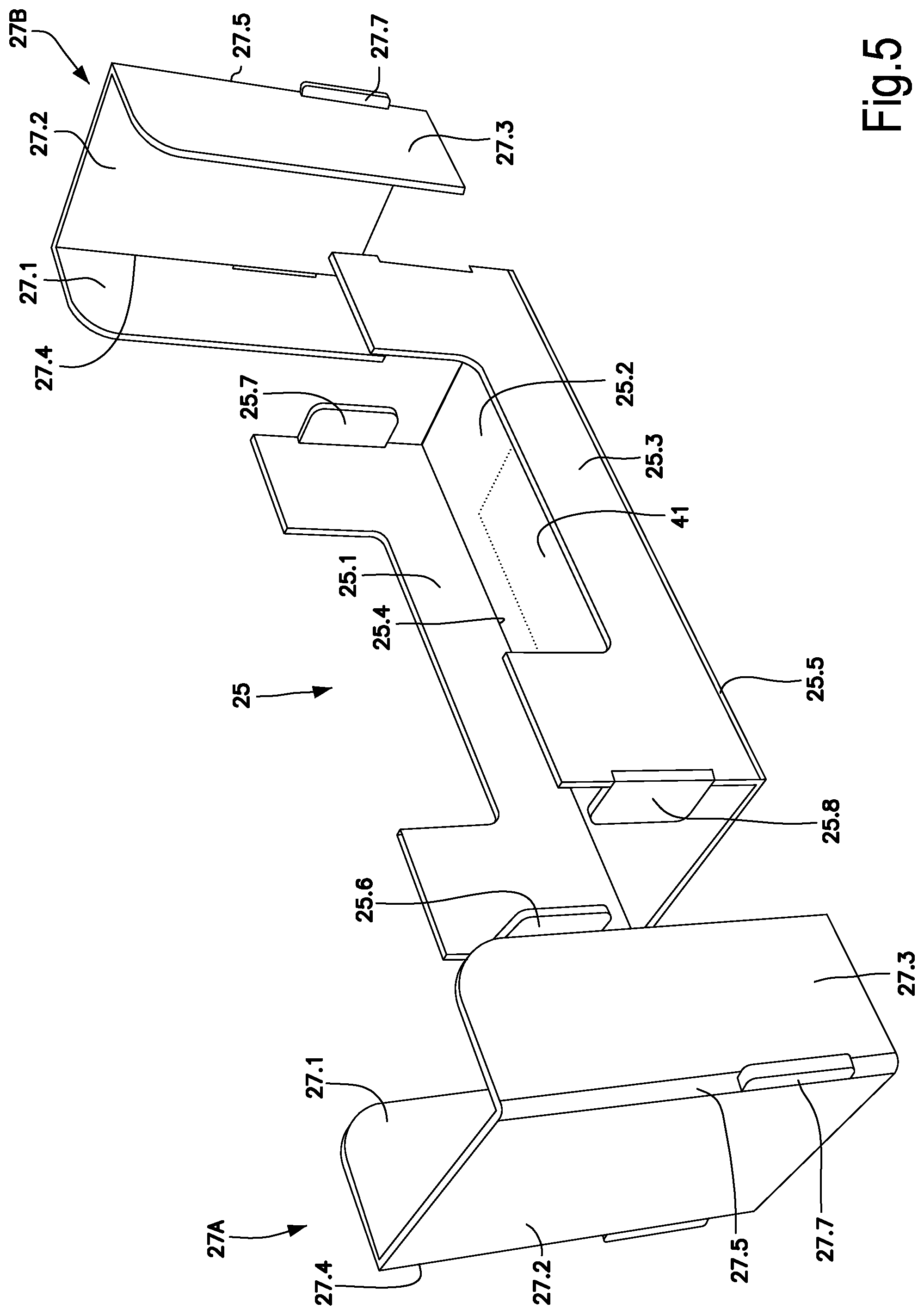 Patent US12134504 Figure 5 – Multiple package of packs of sheets, formed by a laminar material that forms a dispenser and laminar material for forming said package