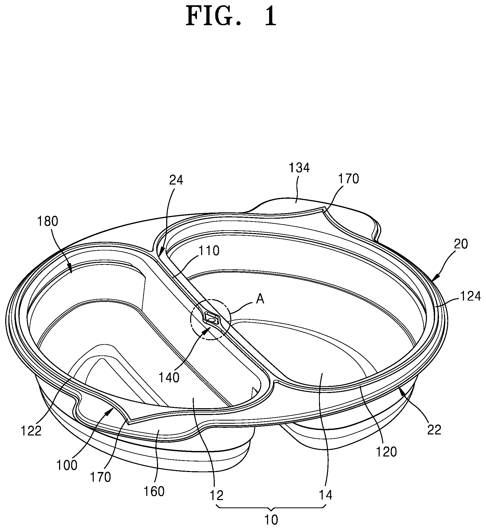 Patent US12134509 Figure 1 – Container for retort food