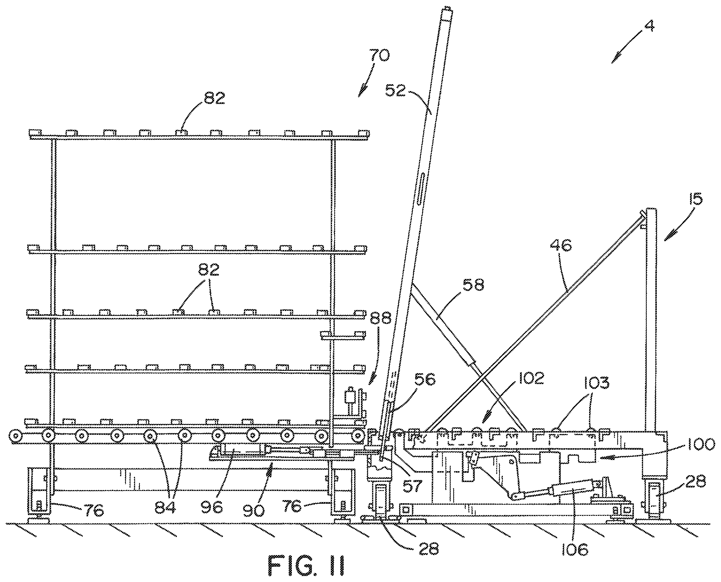 Patent US12134512 Figure 13 – Racking system and method