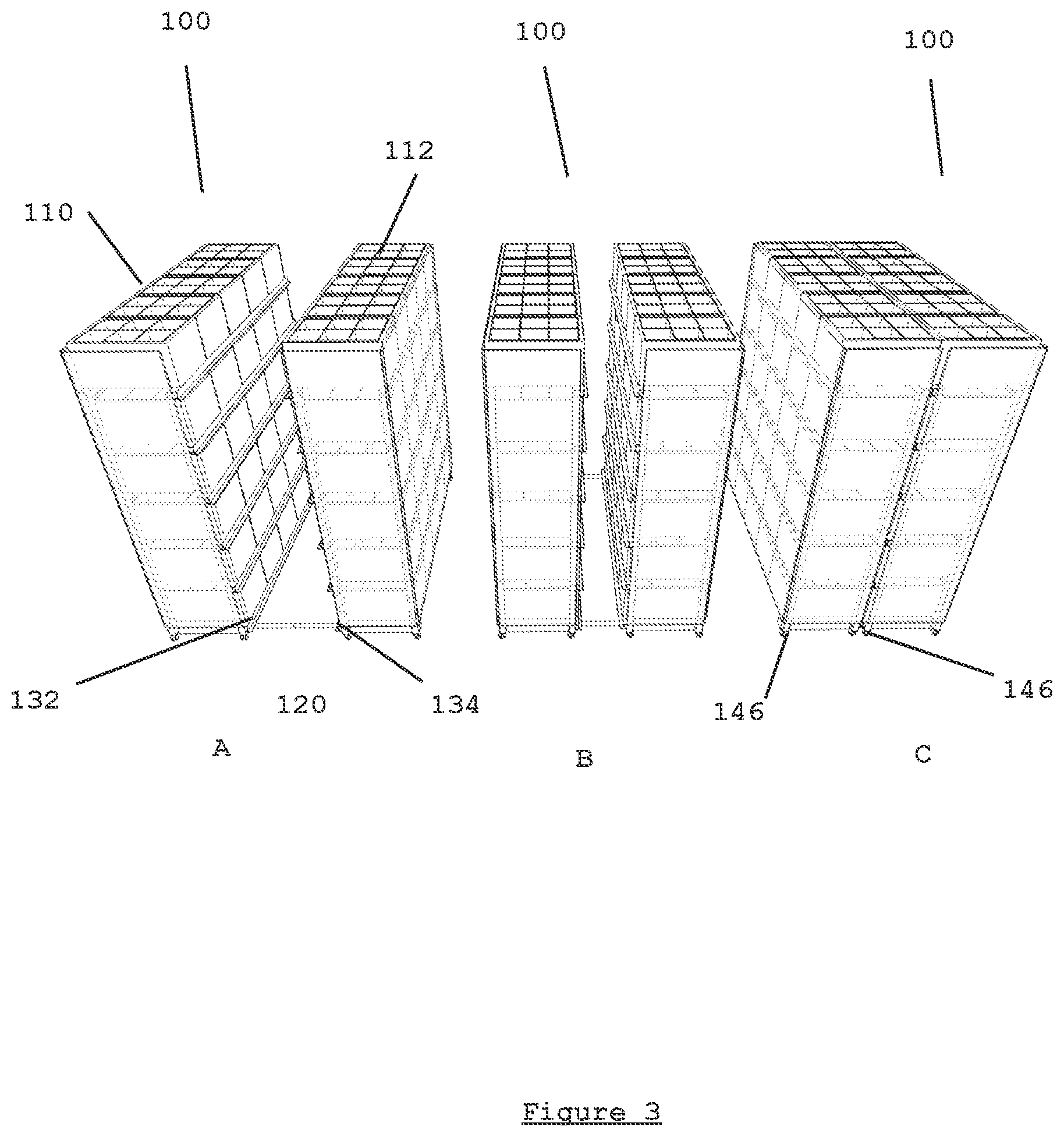 Patent US12134518 Figure 3 – Transport rack cartridge (TRC)