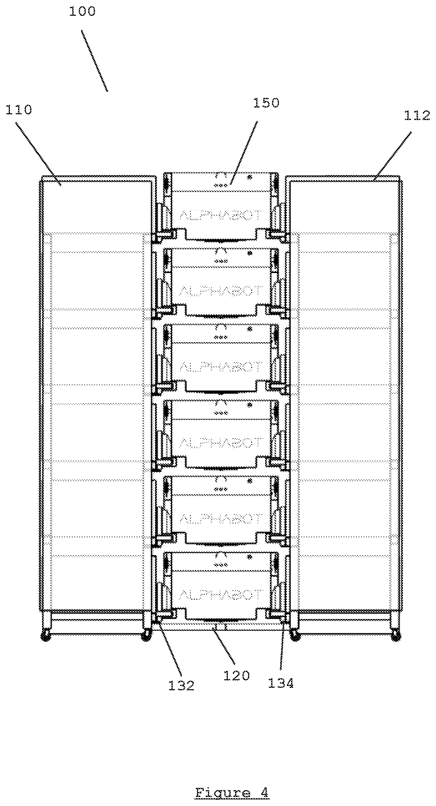 Patent US12134518 Figure 4 – Transport rack cartridge (TRC)