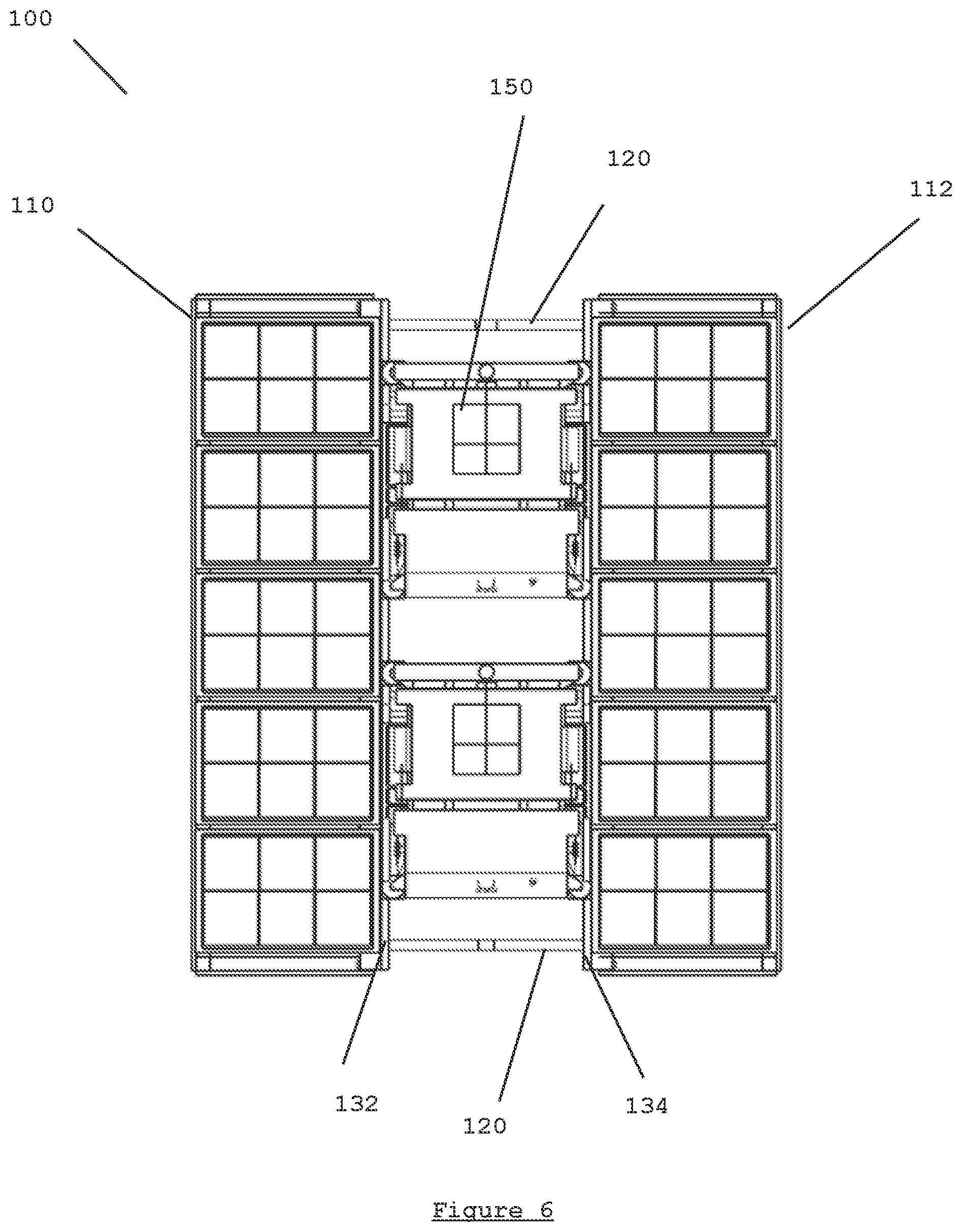 Patent US12134518 Figure 6 – Transport rack cartridge (TRC)
