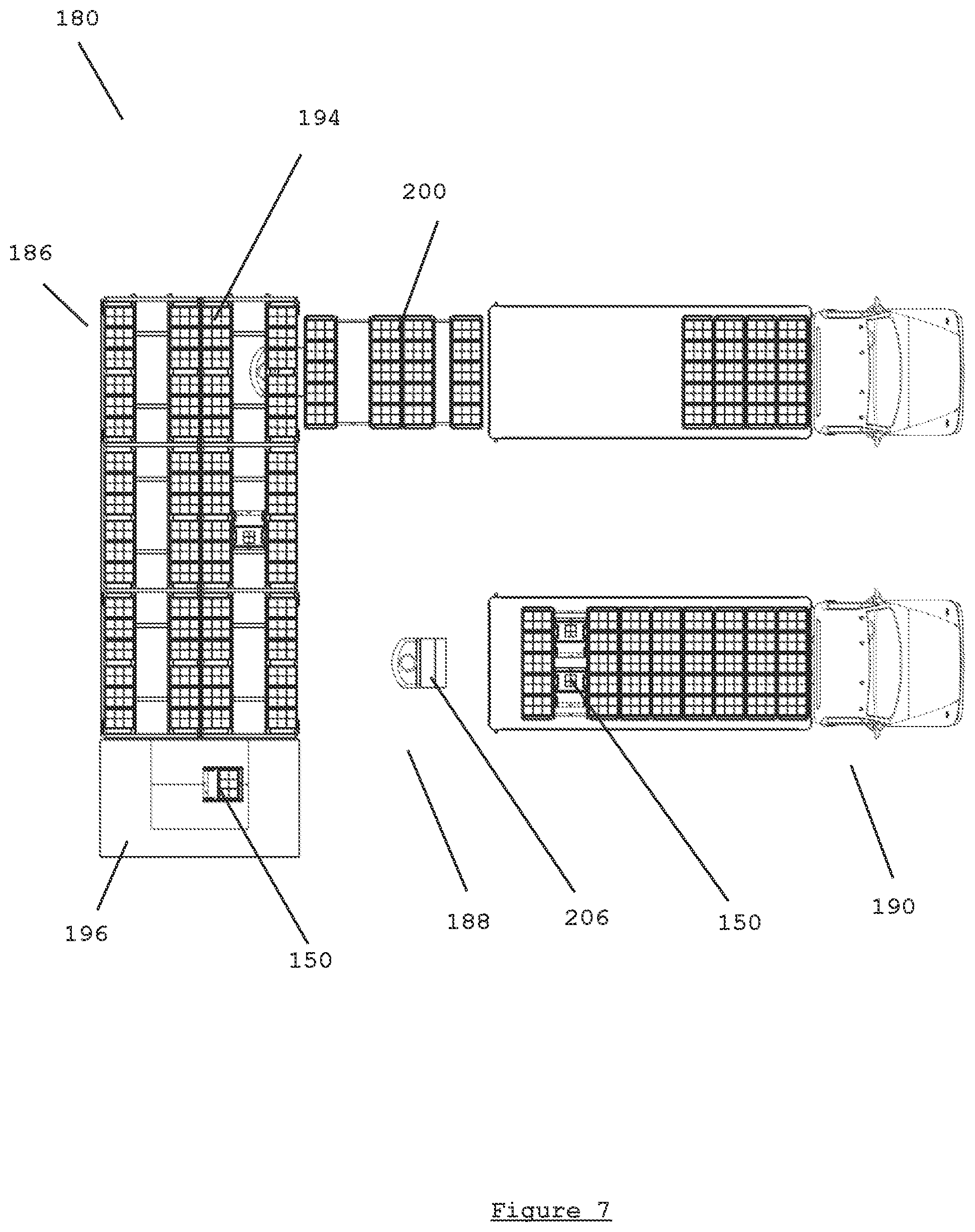 Patent US12134518 Figure 7 – Transport rack cartridge (TRC)