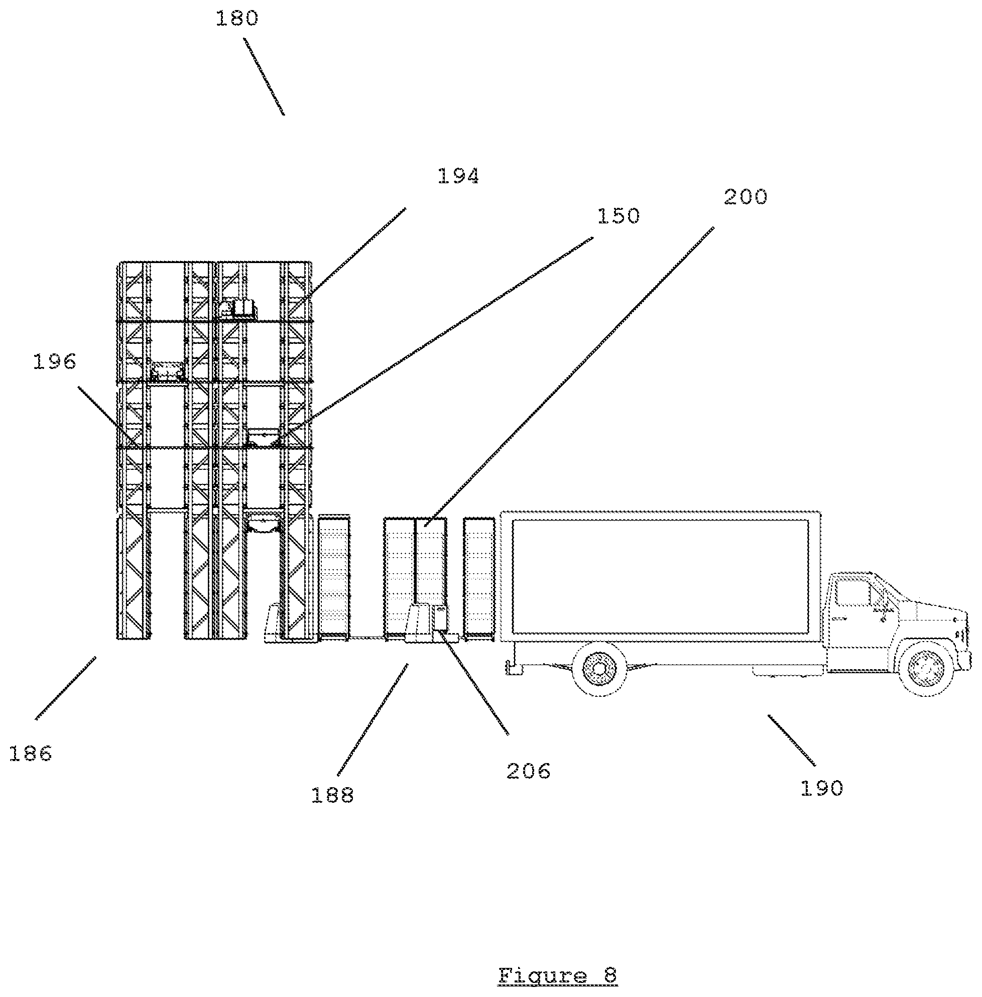 Patent US12134518 Figure 8 – Transport rack cartridge (TRC)