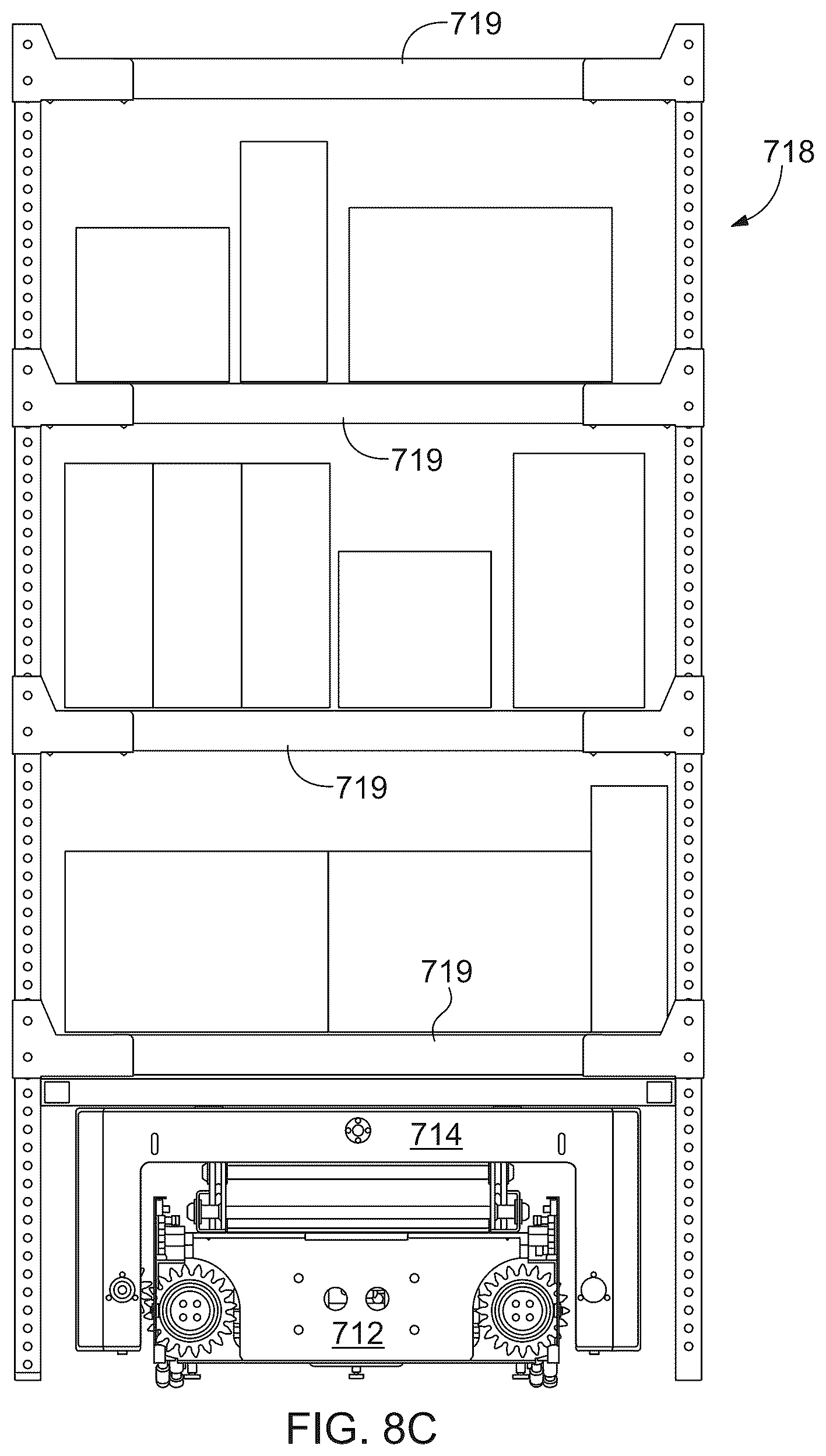 Patent US12134519 Figure 20 – Material handling system using a plurality of vehicles in a plurality of modes of operation