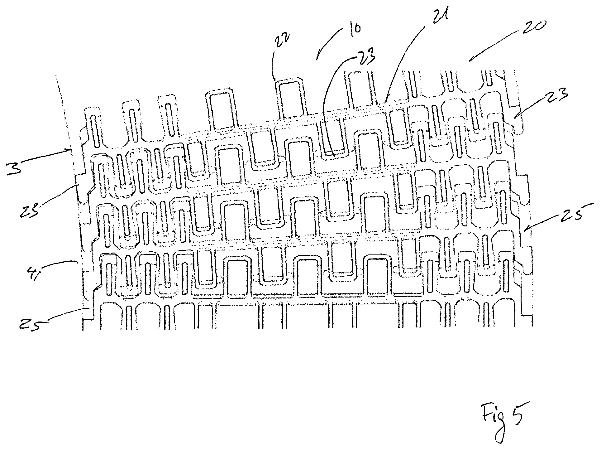 Patent US12134522 Figure 4 – Modular conveyor belt link