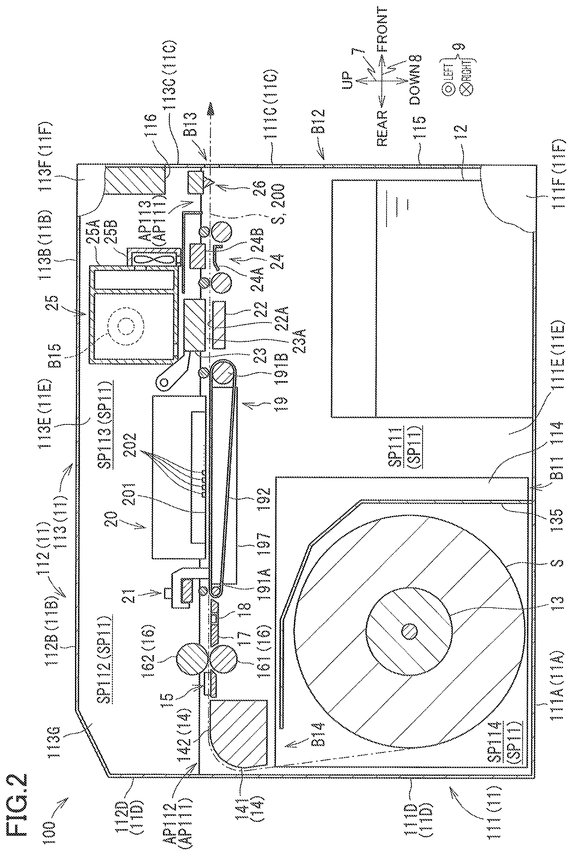 Patent US12134535 Figure 2 – Image recording apparatus
